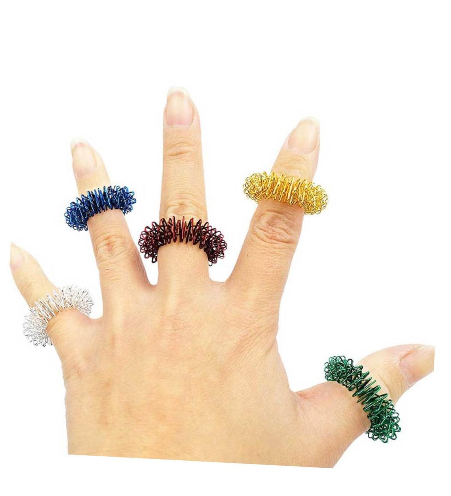 Buy MARMERDO 12-Piece Finger Massager Acupressure Rings - Stress Reducer Hand Toy for Instant Relaxation | International Shipping Available - Buy Online on GoSupps.com