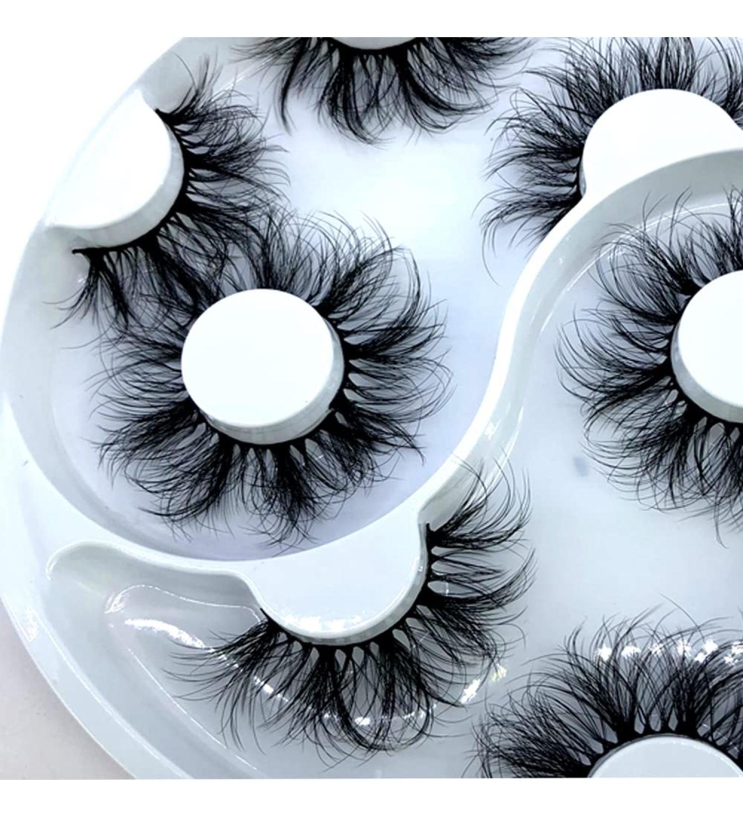 HBZGTLAD 56 Pairs Fluffy Faux Mink 3D False Eyelashes - Natural Strip Lashes Pack (WX28) - Buy Online on GoSupps.com