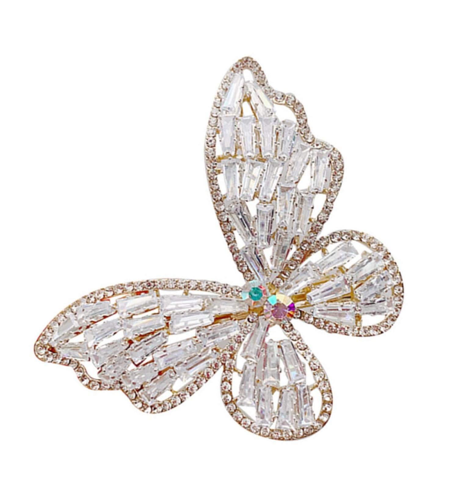 FRCOLOR Hair hairpin rhinestone hair clips bling hair clamps sparkling hair clips women Girls Hair Accessories metal hair clips Butterflies Headwear woman spring clip Zinc alloy Clamps - Buy Online on GoSupps.com