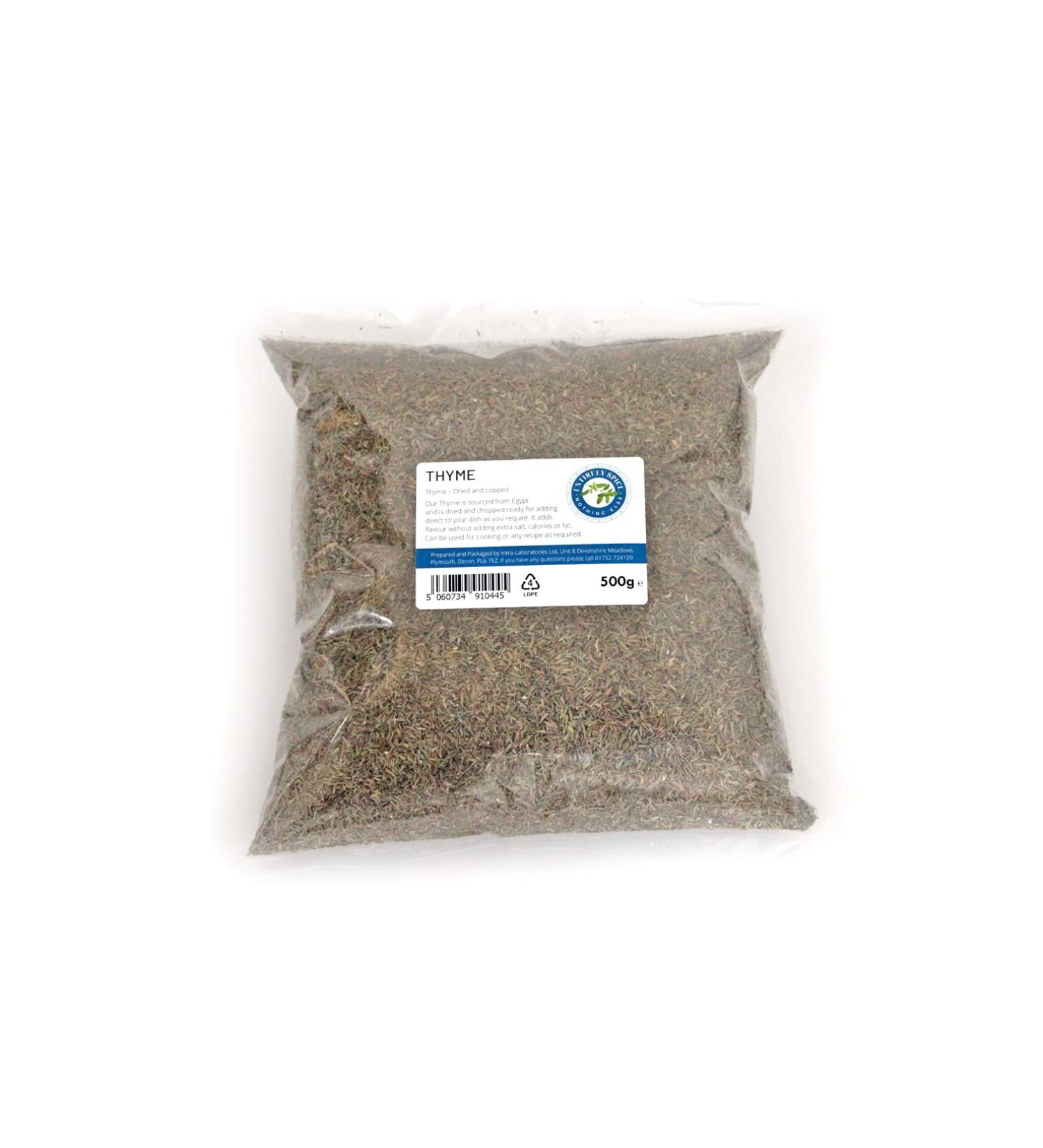 Premium 500g Chopped Dried Thyme - High-Quality Food Grade - Buy Online on GoSupps.com