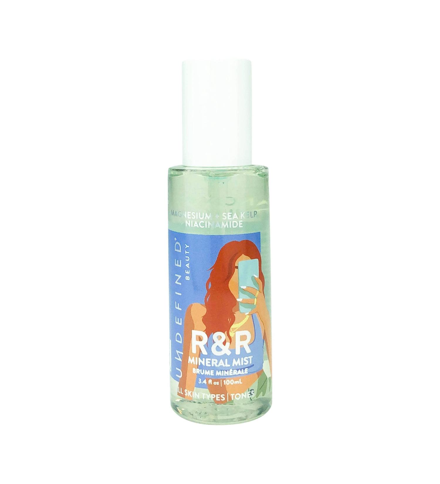 Undefined Beauty R&R Mineral Mist Liquid Hydrator 3.4oz | Niacinamide Sea Kelp & Tremella Mushroom | Hydrating Skincare for All Skin Types - Buy Online on GoSupps.com