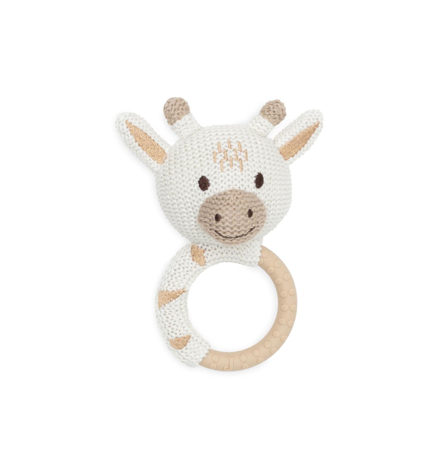 Jollein Giraffe Rattle/Teether - White/Beige | International Shipping Available - Buy Online on GoSupps.com