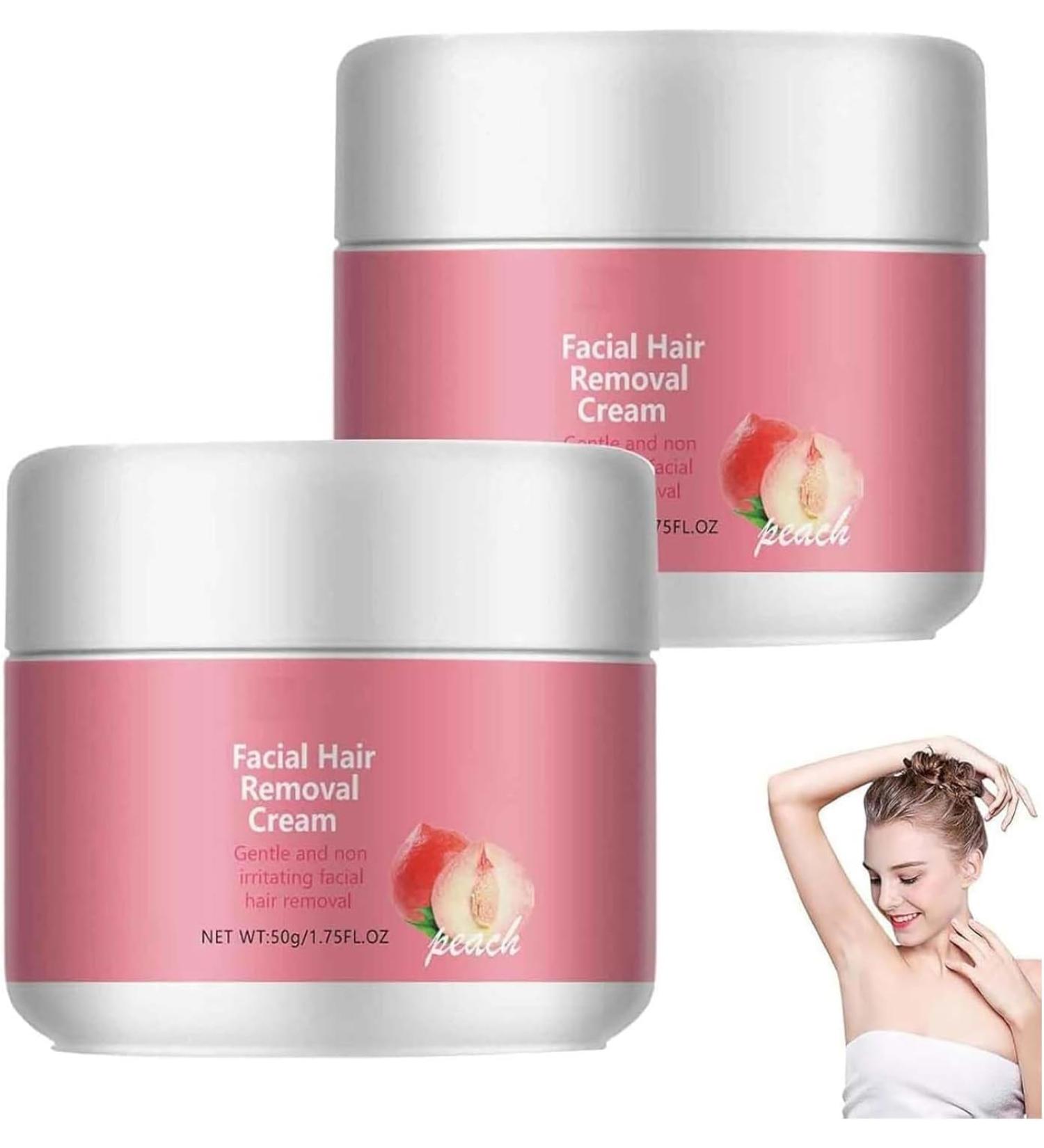 Cr me anti-poils faciaux d pilant naturel et s r dites adieu aux ombres et la barbe de quelques jours pilation du menton et des l vres pour femmes adapt e tous les types de peau (2 Pcs) - Buy Online on GoSupps.com