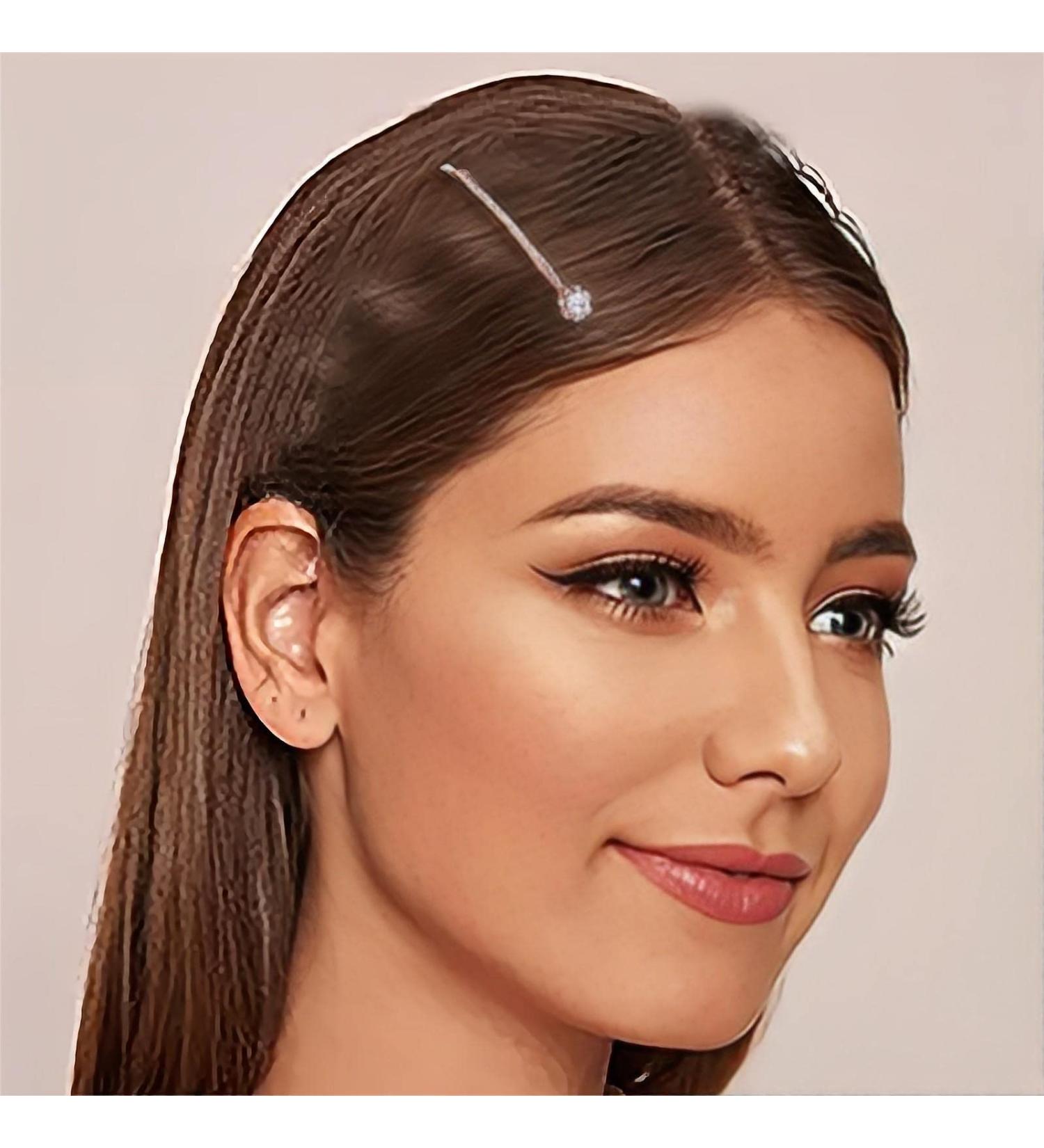 Wendalern Hair Barrettes for Women Bling Crystal Duckbill Clip Non-Slip Hair Clip for Thick Thin Hair Sparkly Gemstone Wedding Bridal Hair Hairpin Accessories for Styling Sectioning White - Buy Online on GoSupps.com