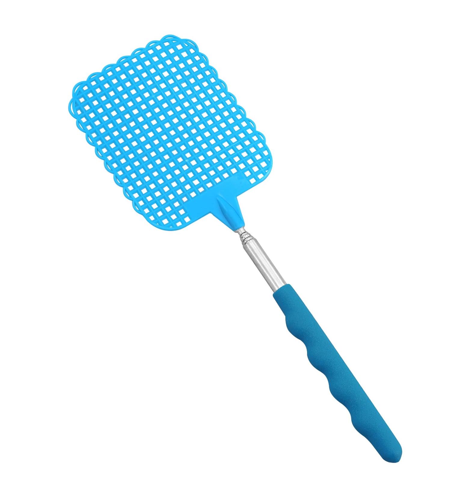 Extendable Telescopic Flying Swatter - Portable Anti-Mosquito Insect Catcher for Garden - Blue (26-72 cm) - Buy Online on GoSupps.com