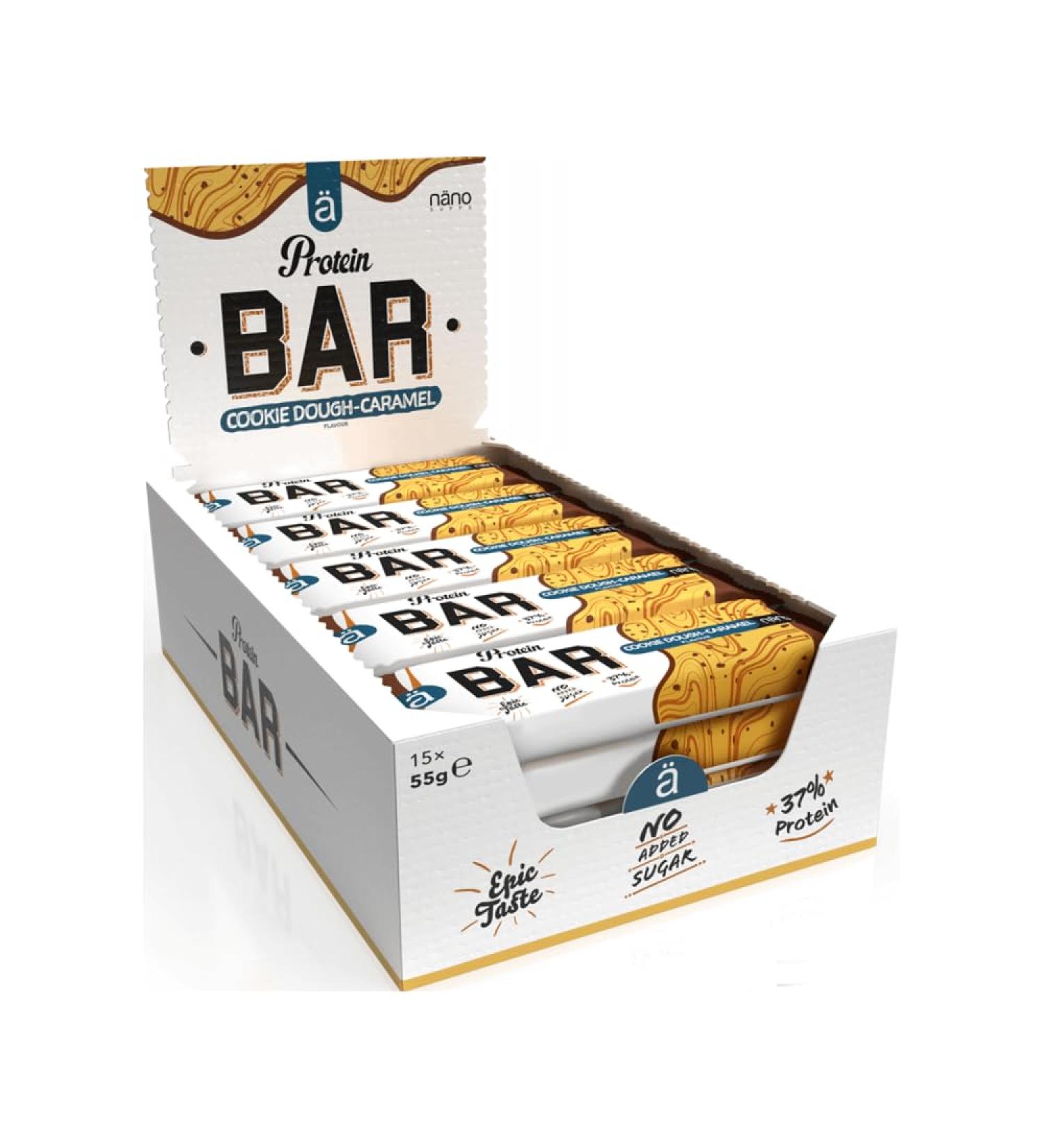 NanoSupps Protein Bar (15x55g) Cookie Dough-Caramel