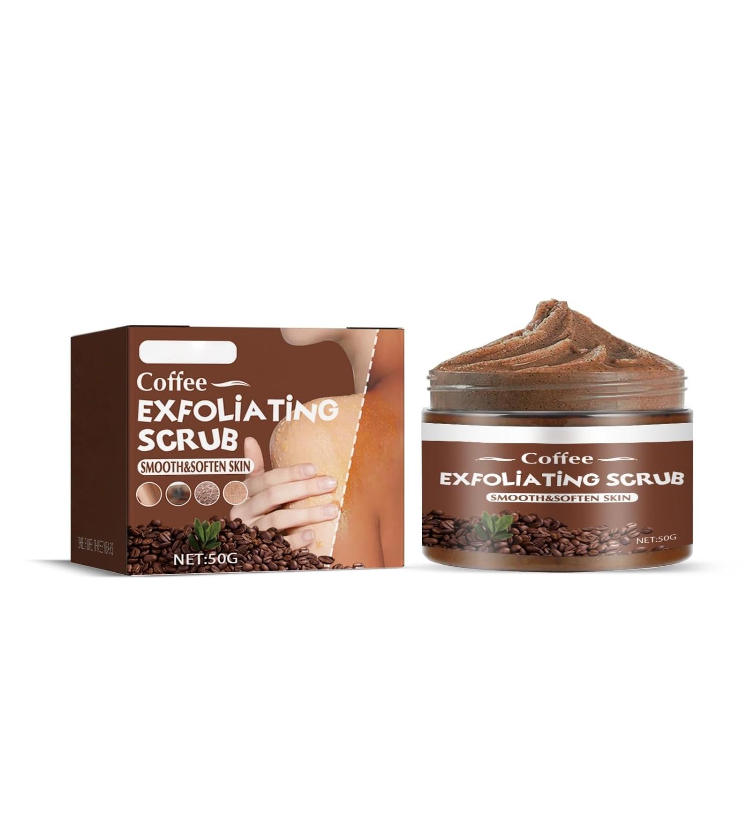 All Natural Exfoliating Body Scrub for Skin Care Face Leg Reduce the dark of skin 50g 1pc