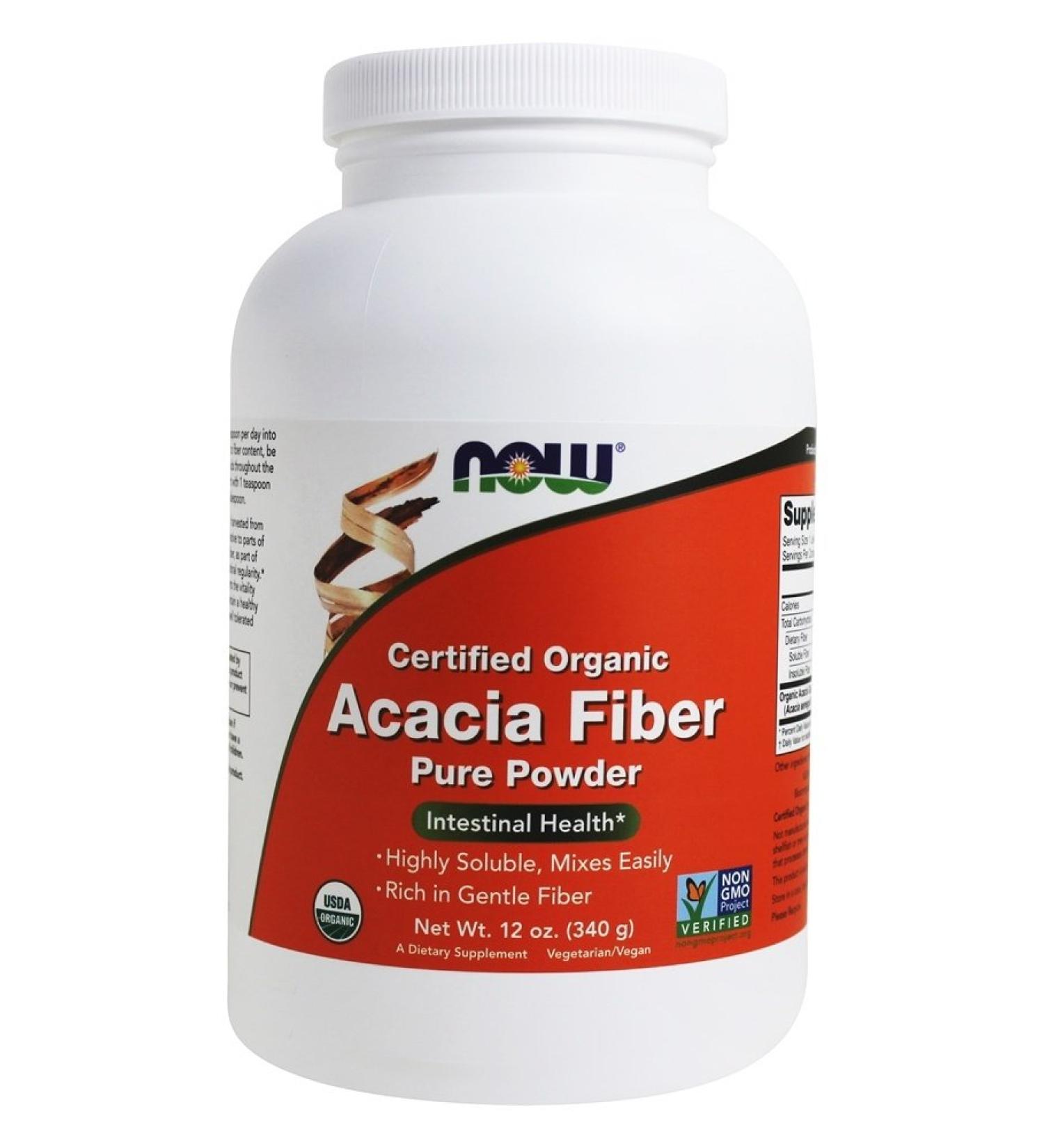 Organic Acacia Fiber Powder 12 oz - Natural Digestive Support - Buy Online on GoSupps.com