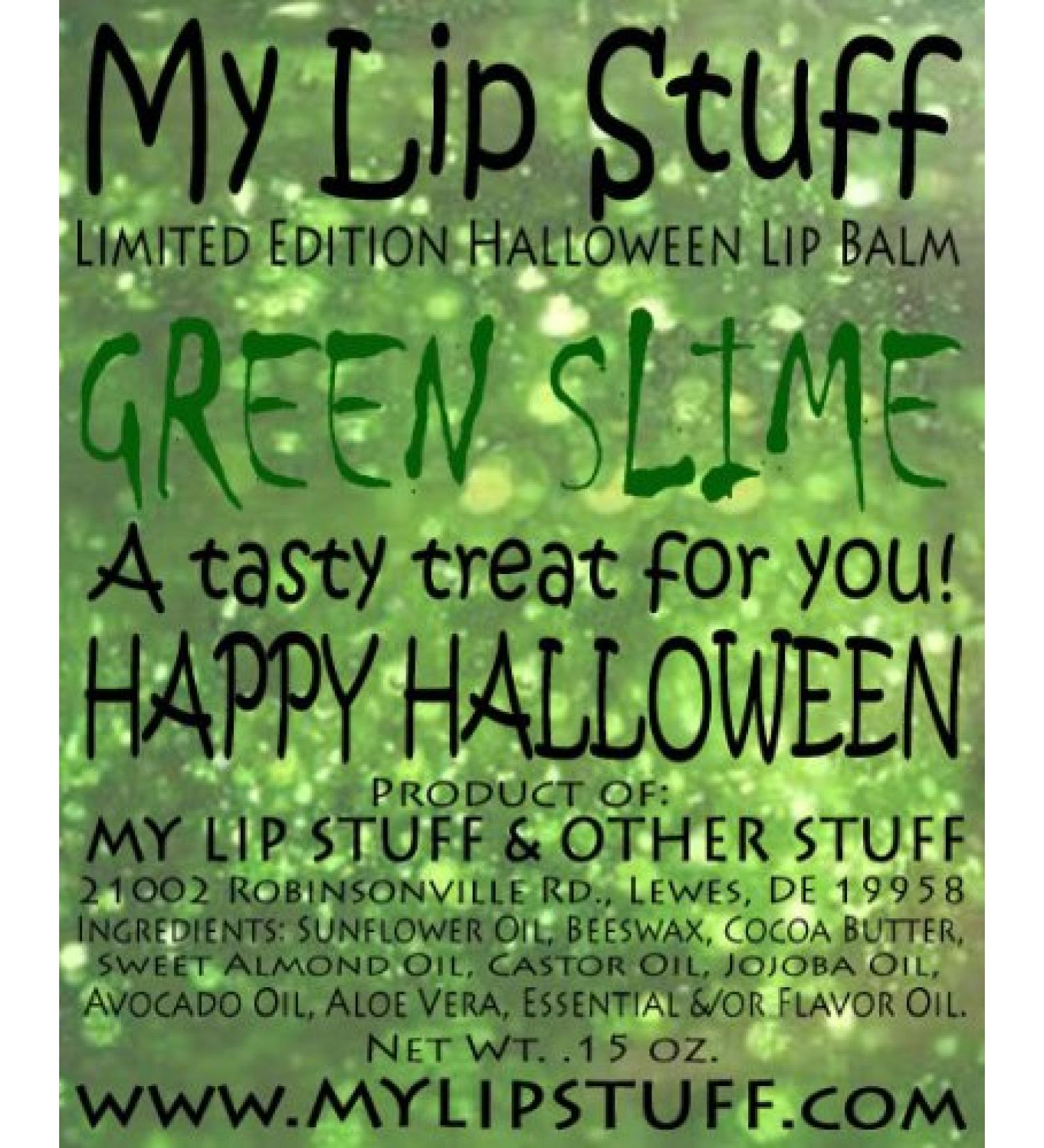 My Lip Stuff-Green Slime (Lime Flavor) Limited Edition Halloween Lip Balm