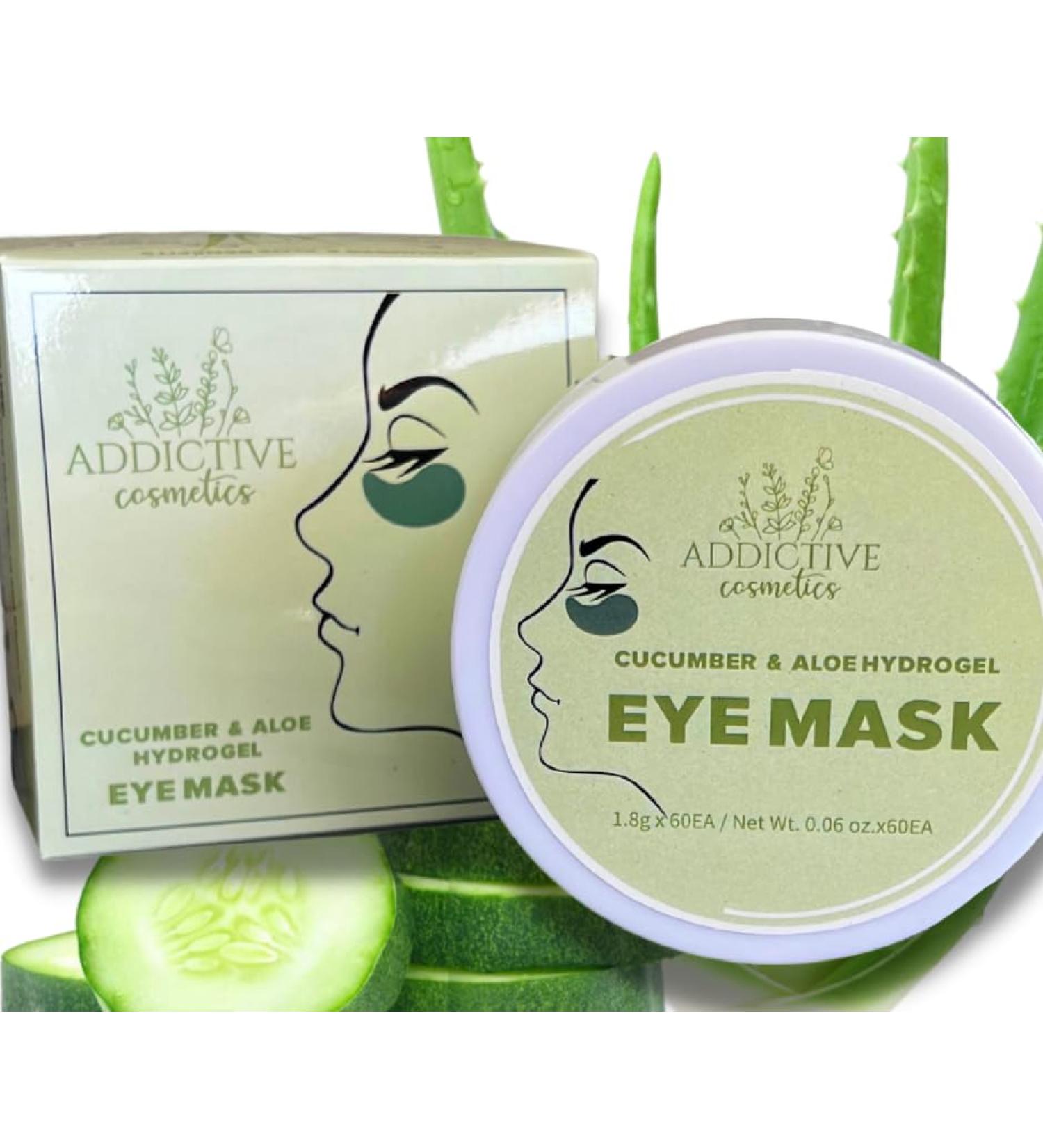 Organic Aloe & Cucumber Eye Gel Masks - De-Puff & Soothe Tired Eyes Hydrate Dark Circles Anti-Aging All Natural 30 Pairs - Buy Online on GoSupps.com