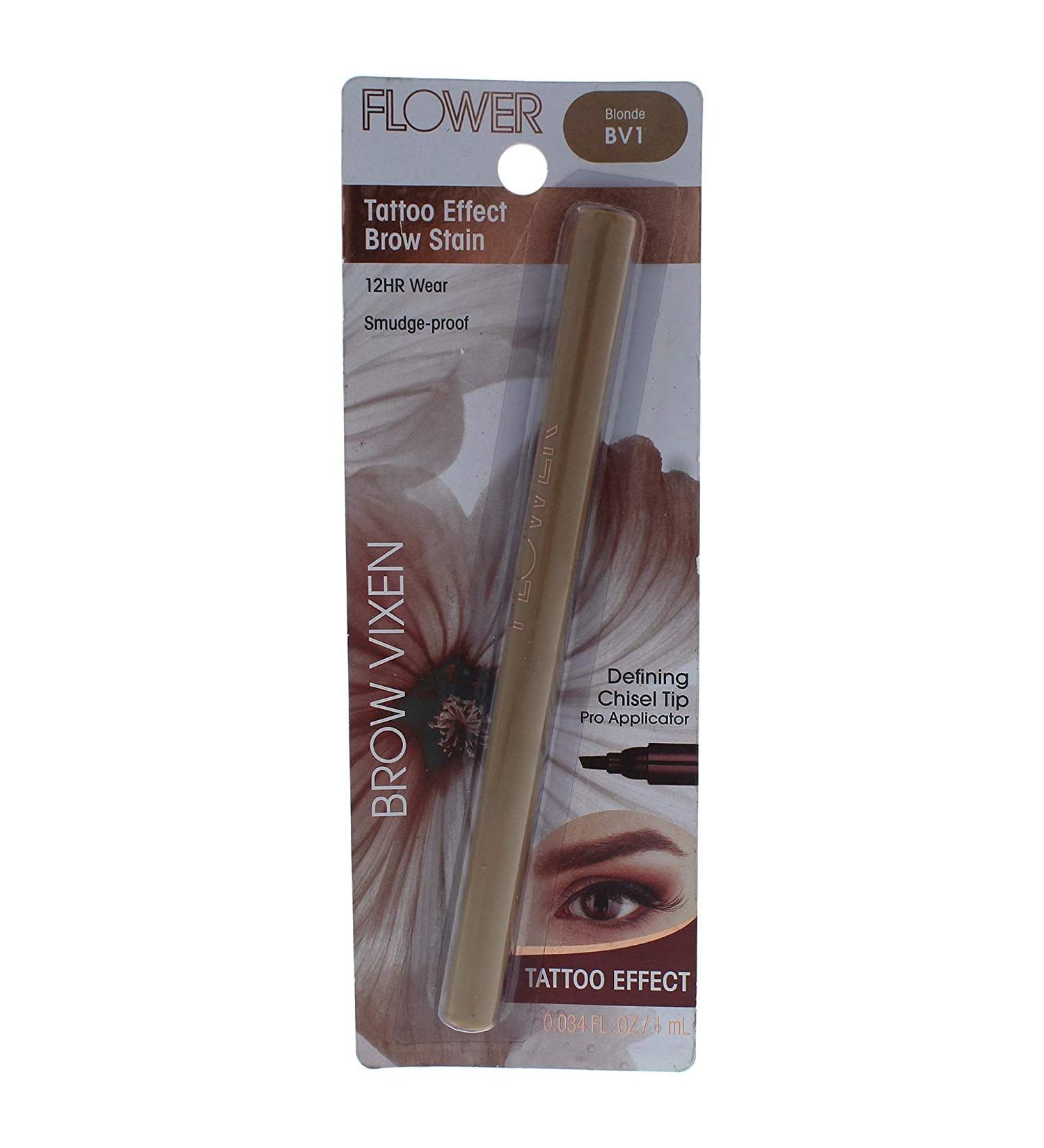 Flower Beauty Brow Vixen Tattoo Effect Stain - Blonde | Smudge Proof, 12 Hr Wear Brow Makeup with Aloe Vera & Vitamin E - Buy Online on GoSupps.com