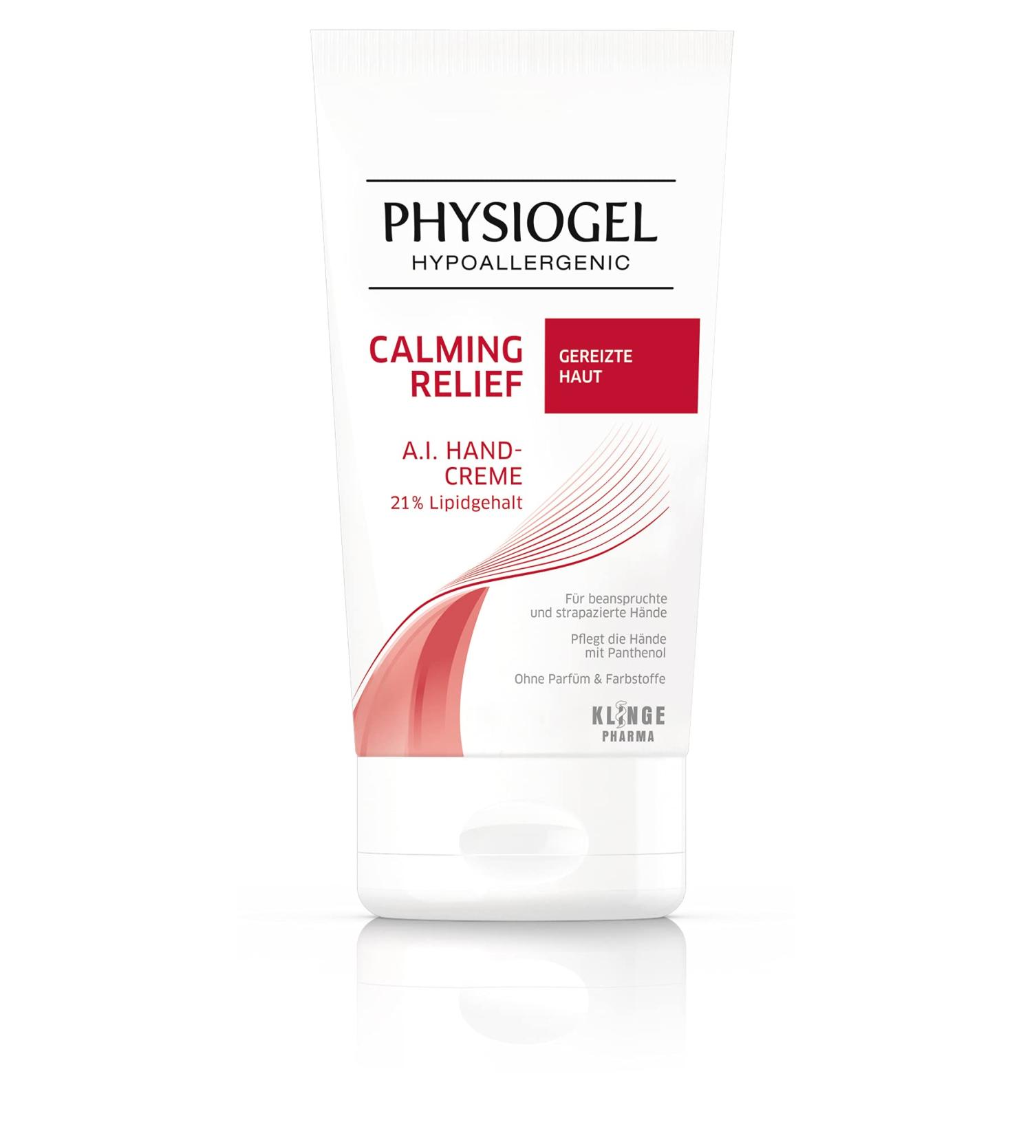 Physiogel Calming Relief A.I. Hand Cream 50ml | Soothing Care for Stressed Hands with Panthenol & Natural Fats - Shop Internationally - Buy Online on GoSupps.com
