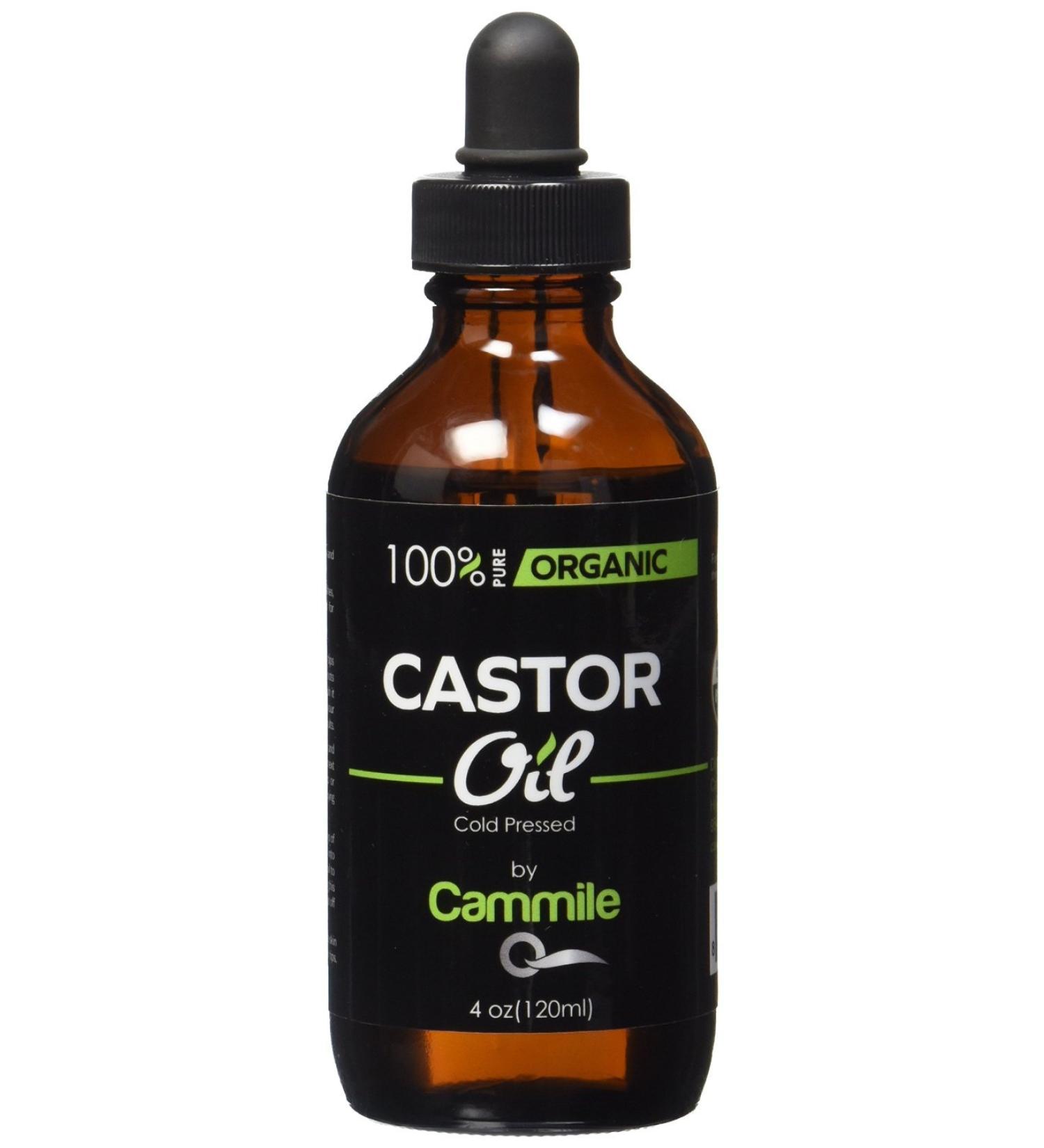 Organic Castor Oil for Longer Eyelashes, Fuller Eyebrows, Hair & Skin - 4 oz - Buy Online on GoSupps.com