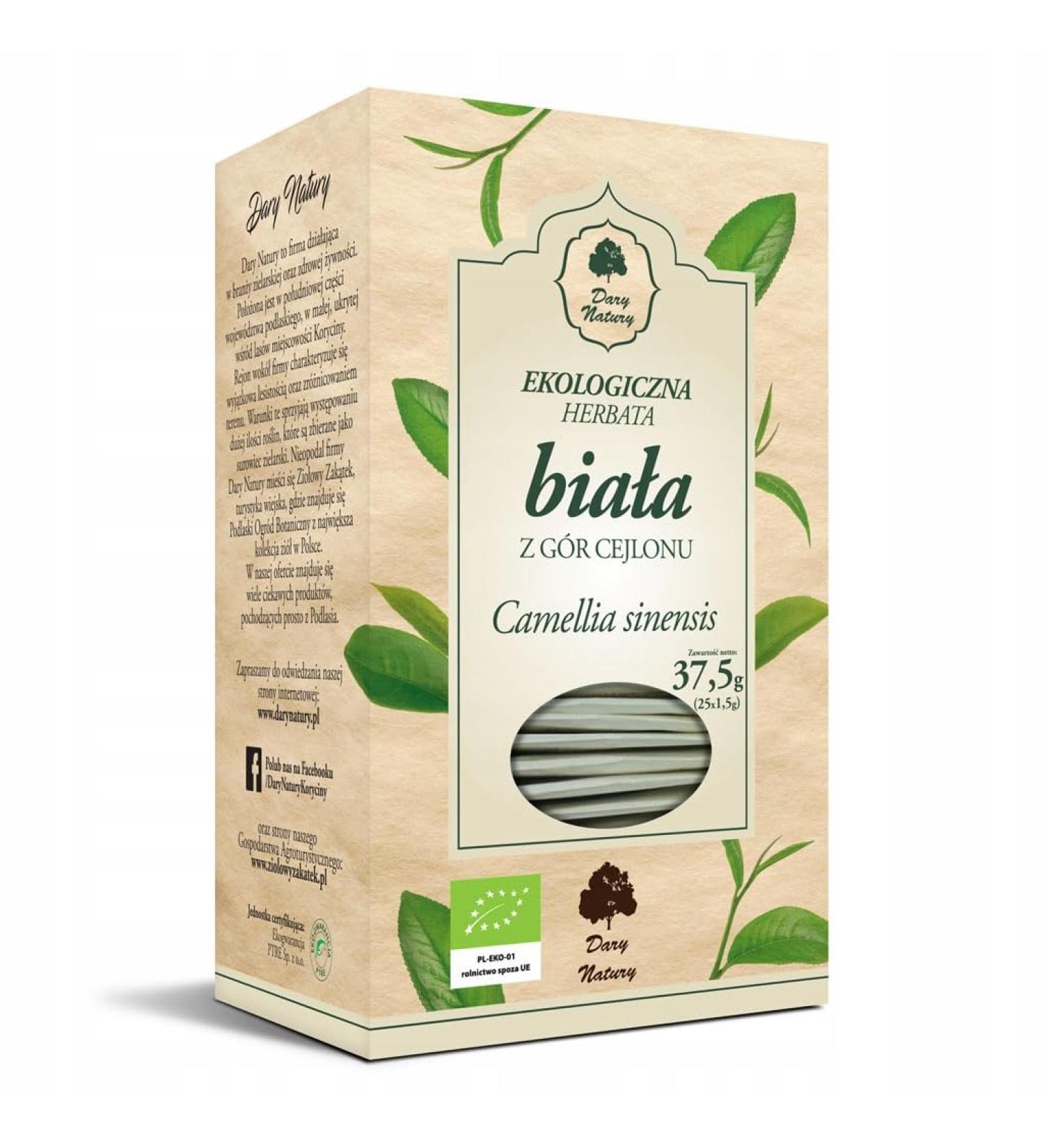  Dary Natury Organic Ceylon White Tea (25 X 1.5 G) - Dary Natury - Buy Online on GoSupps.com