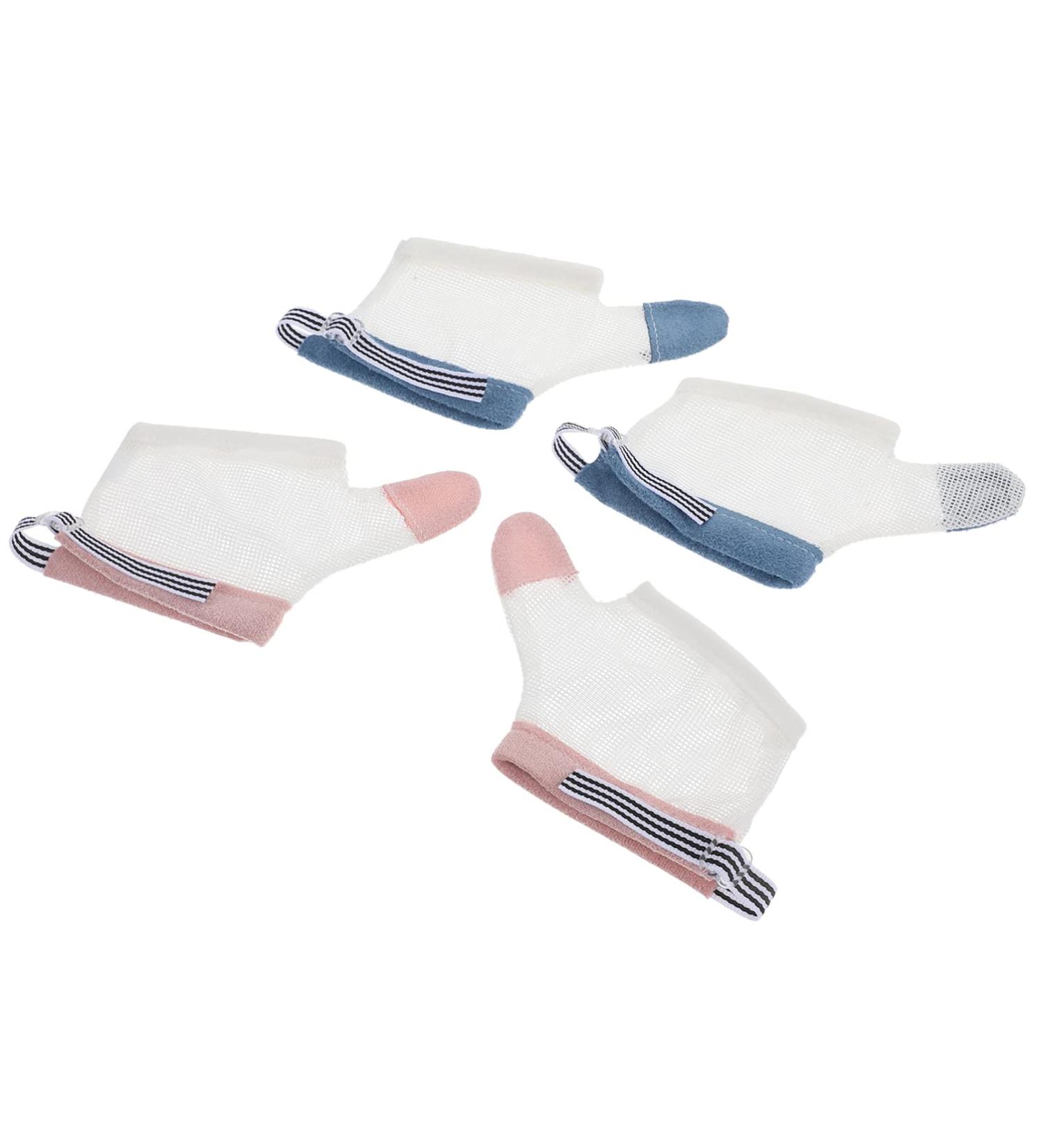 Exceart Anti-Eating Gloves for Babies - Adjustable Finger-Sailing Suck Guard | 2 Pairs | White Nylon | Child Finger Sucking Correction - Buy Online on GoSupps.com