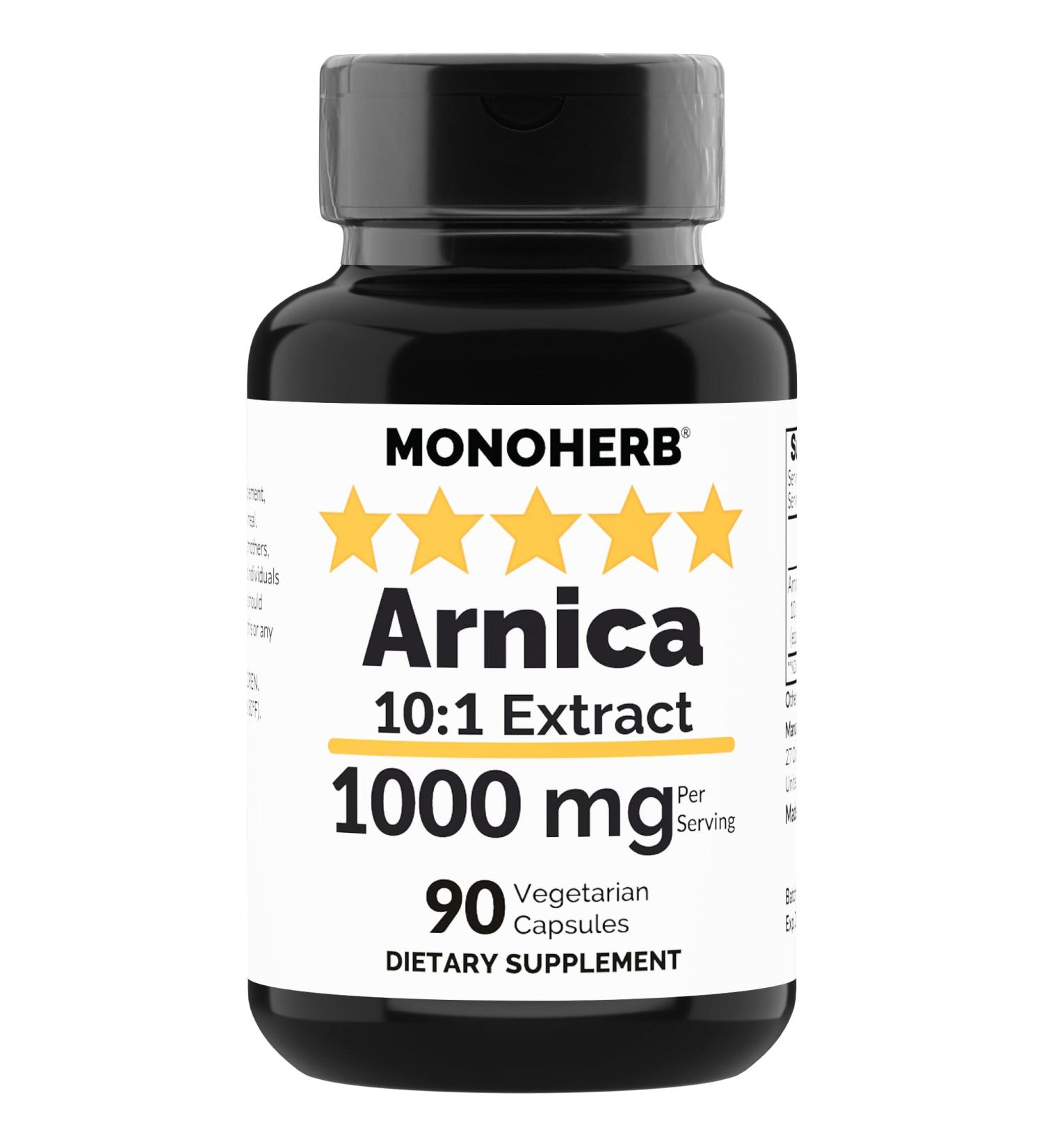 Buy Arnica Extract 1000 mg - 90 Vegetarian Capsules for Natural Pain Relief | International Shipping Available - Buy Online on GoSupps.com