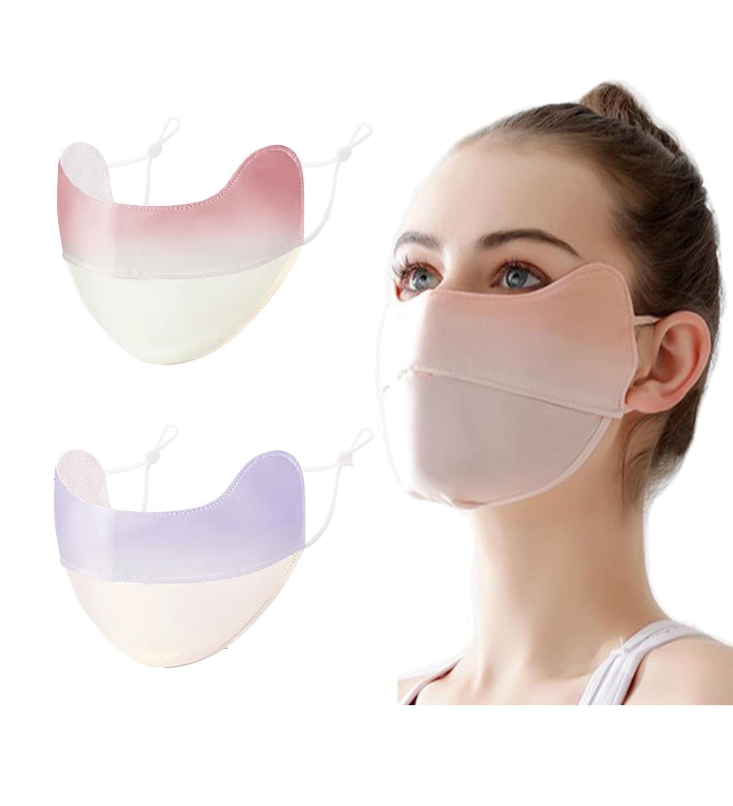 YUANST Masque facial UV protection solaire UPF 50+ Glace Silk Cooling Breathable Face Cover Lavable R utilisable D grad rose d grad de couleur violet - Buy Online on GoSupps.com