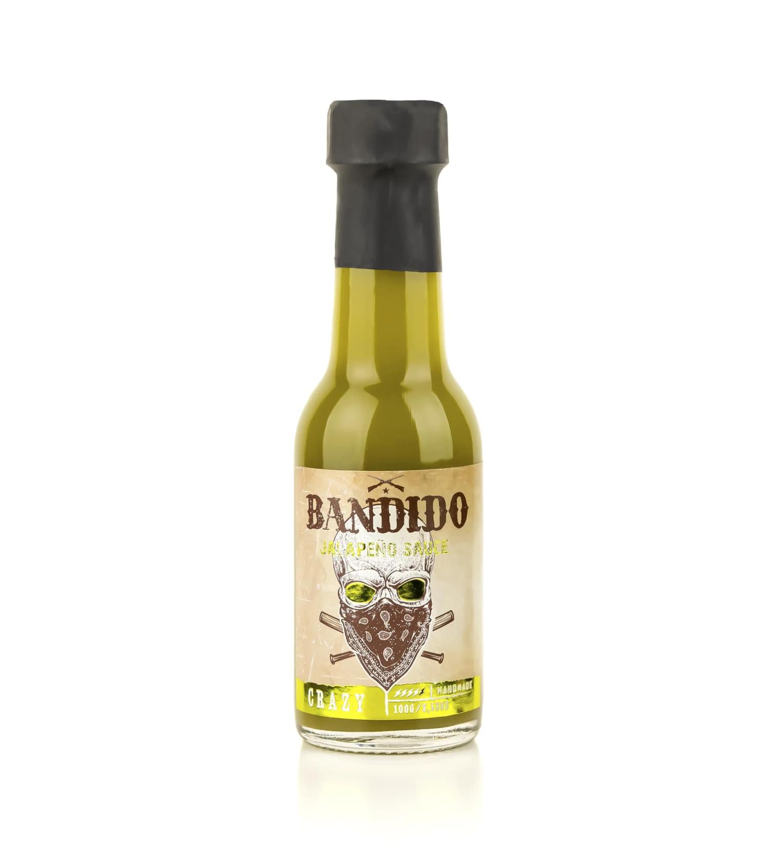 Jalapeño Bandido Hot Sauce 100 ml Mexican Style Sauce with Jalapeño Pepper, Green Pepper and Spices Portuguese Gourmet Product