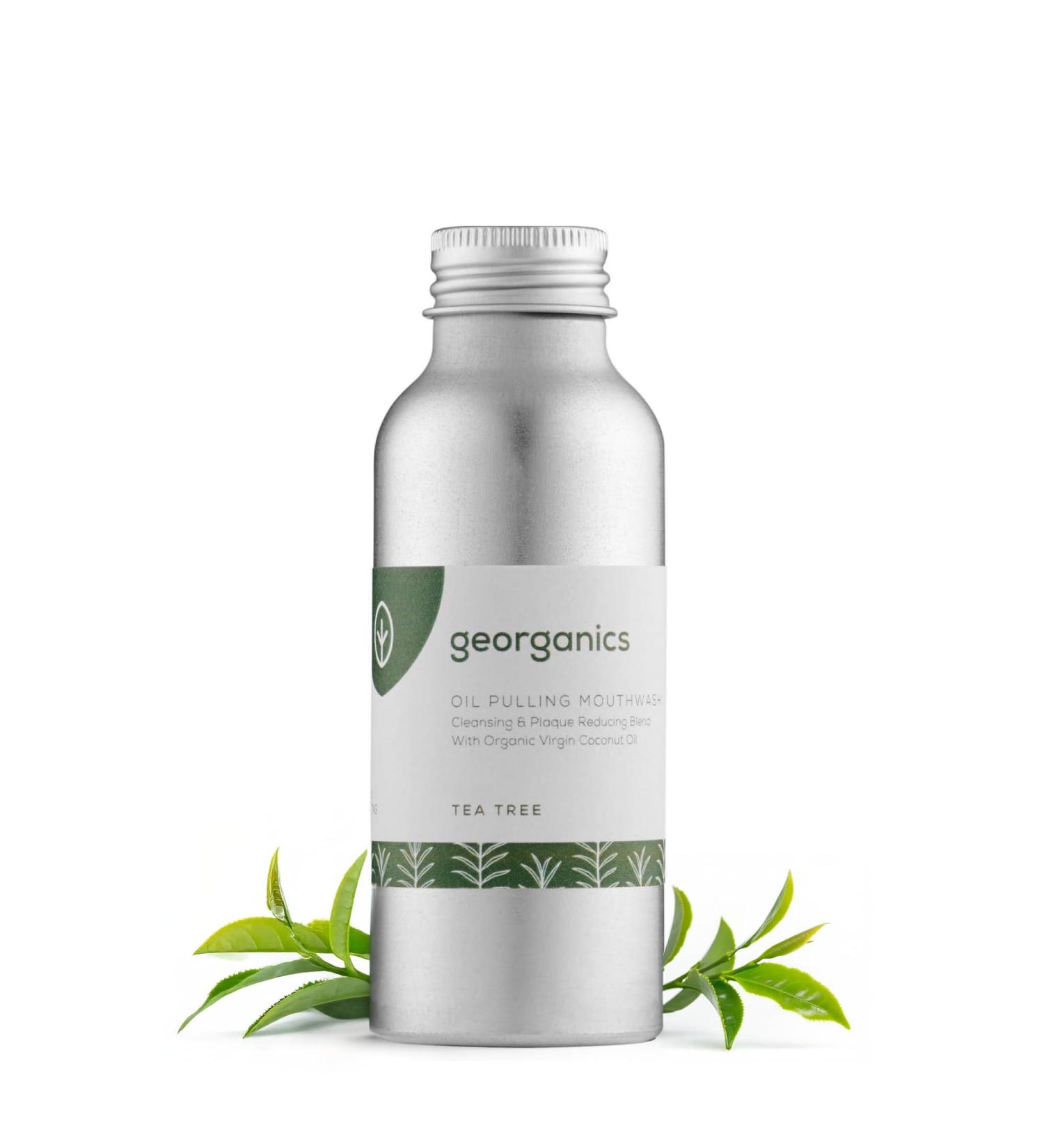  Georganics OIL PULLING MOUTHWASH: cleansing and plaque-dissolving mixture with organic virgin coconut oil (tea tree 100 ml) - Buy Online on GoSupps.com