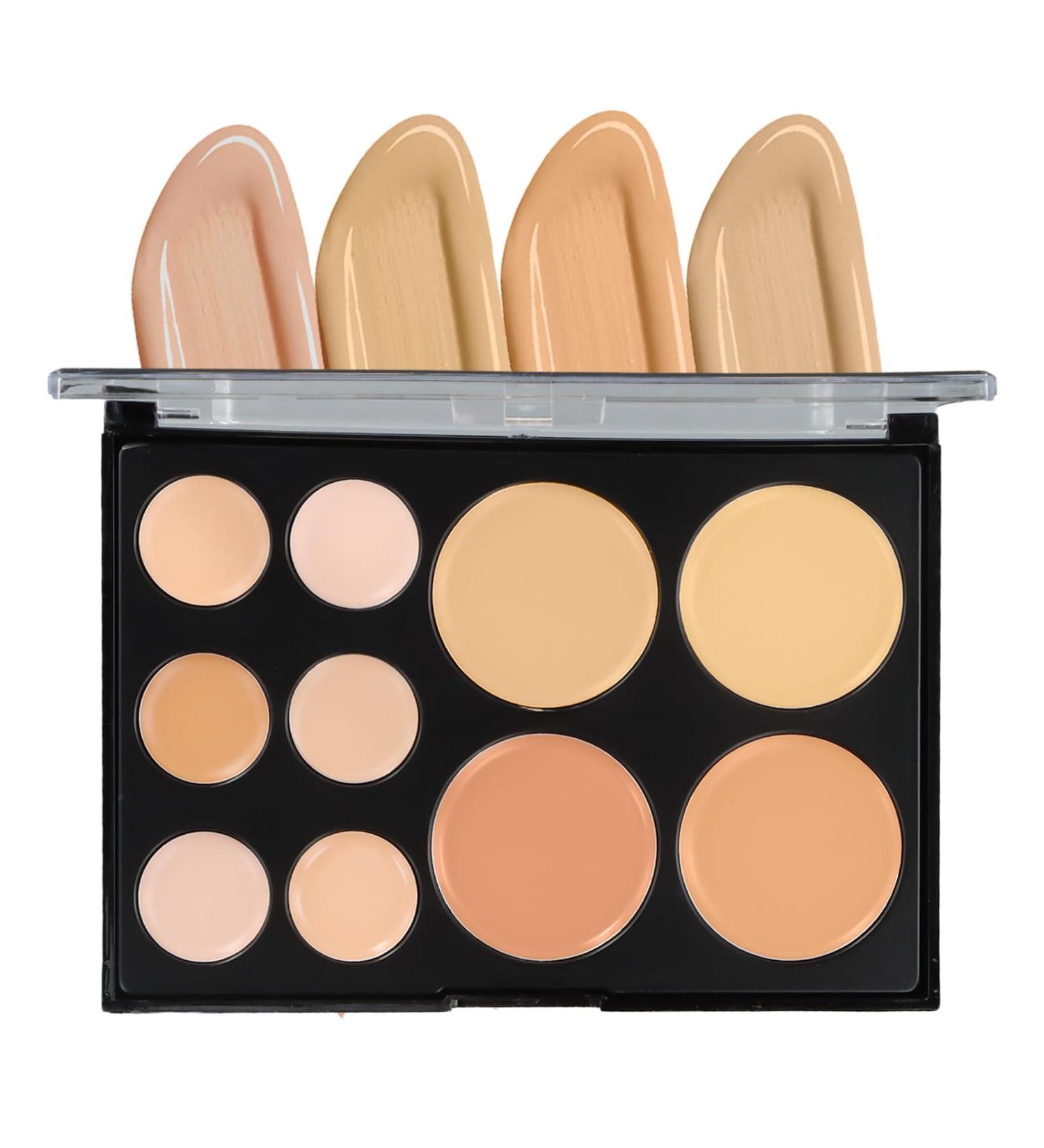 volumoon Concealer Full Coverage 10 Colour Concealers & Correctors Cream Colour Fix Cream Contour Palette Under Eye Concealer Waterproof Long Lasting Matte Foundation for All Skin Tones - Buy Online on GoSupps.com