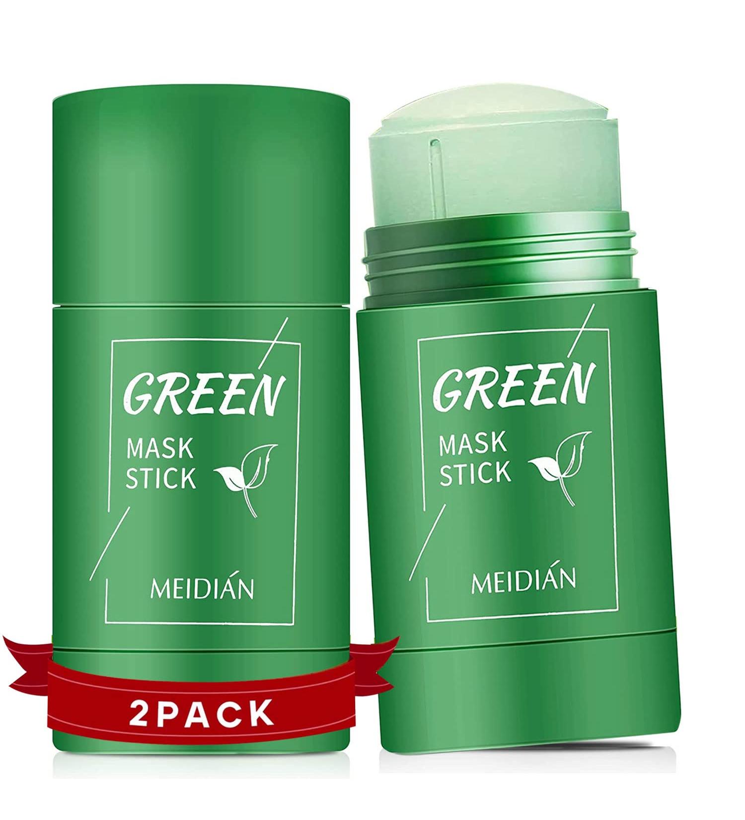 Green Tea Mask Stick for Face (2PCS) - Blackhead Remover, Deep Pore Cleansing, Moisturizing & Brightening for Men and Women - Buy Online on GoSupps.com