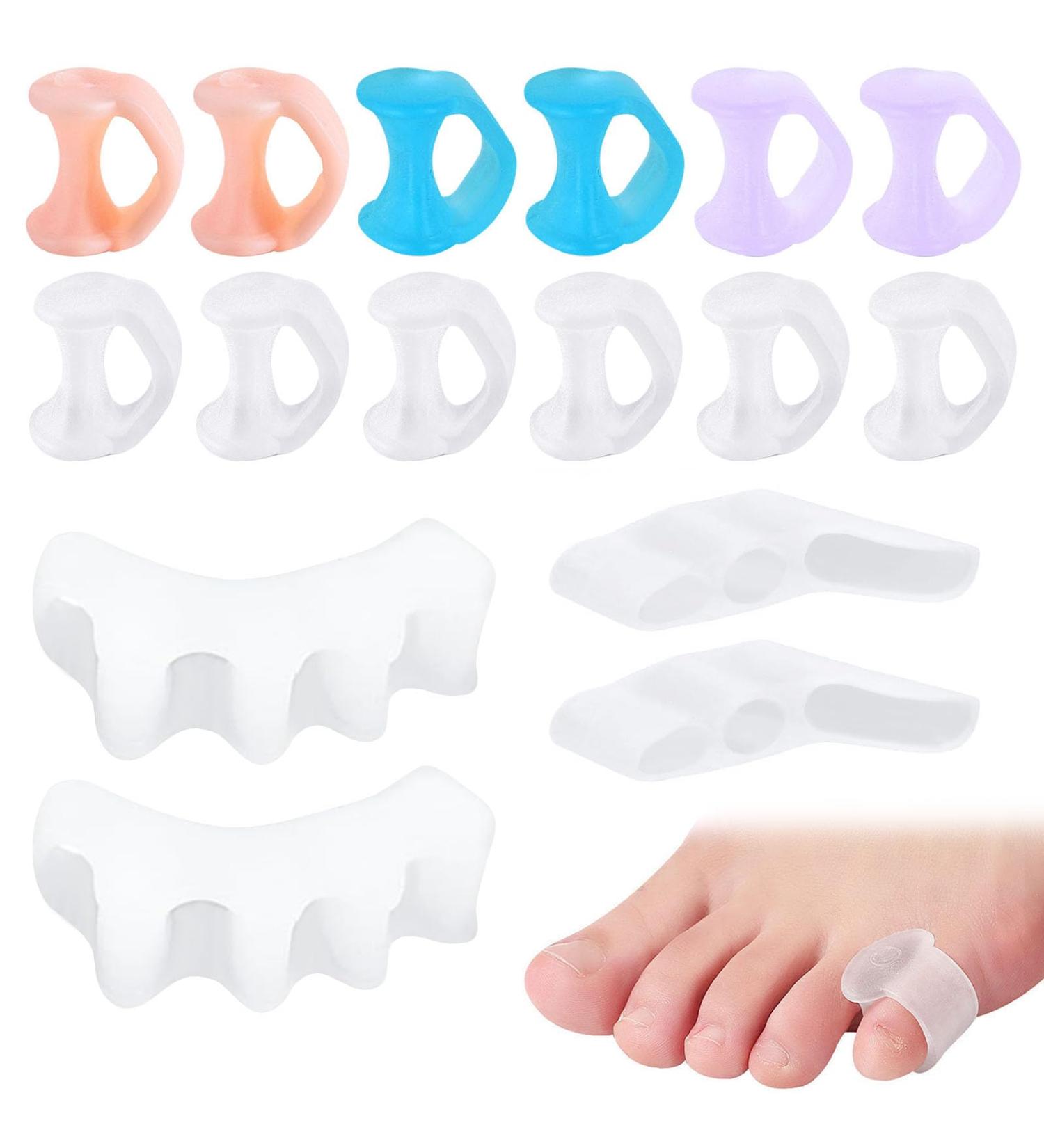 Zocone Toe Extensor - 16 Pcs Gel Toe Separator & Silicone Spreader for Overlapping Toes & Bunion Relief - Buy Online on GoSupps.com