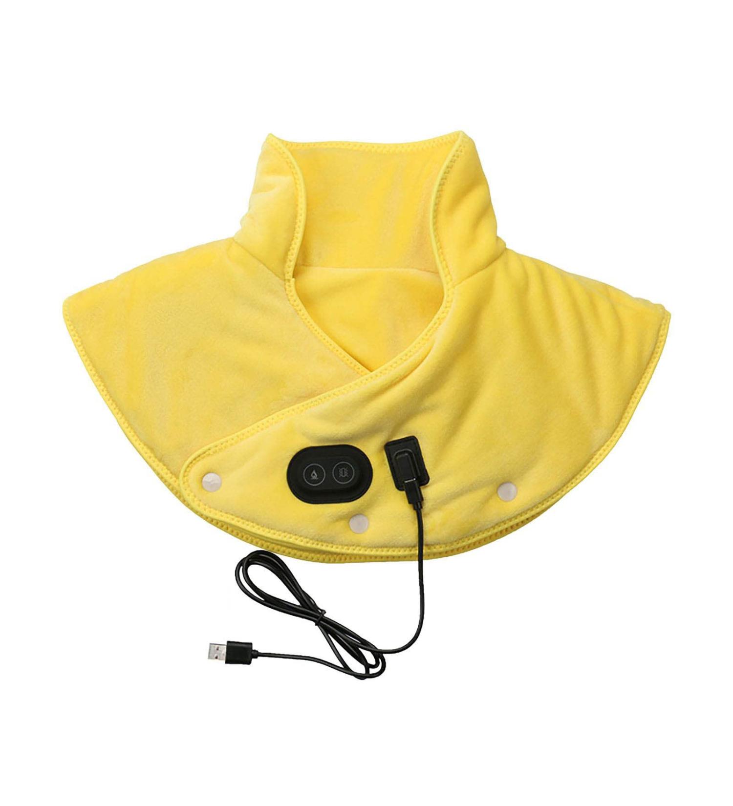 USB Heated Neck & Shoulder Support | Vibration Massage & 3-Speed Heating | JFN175 Yellow - Spine Care & Comfort - Buy Online on GoSupps.com