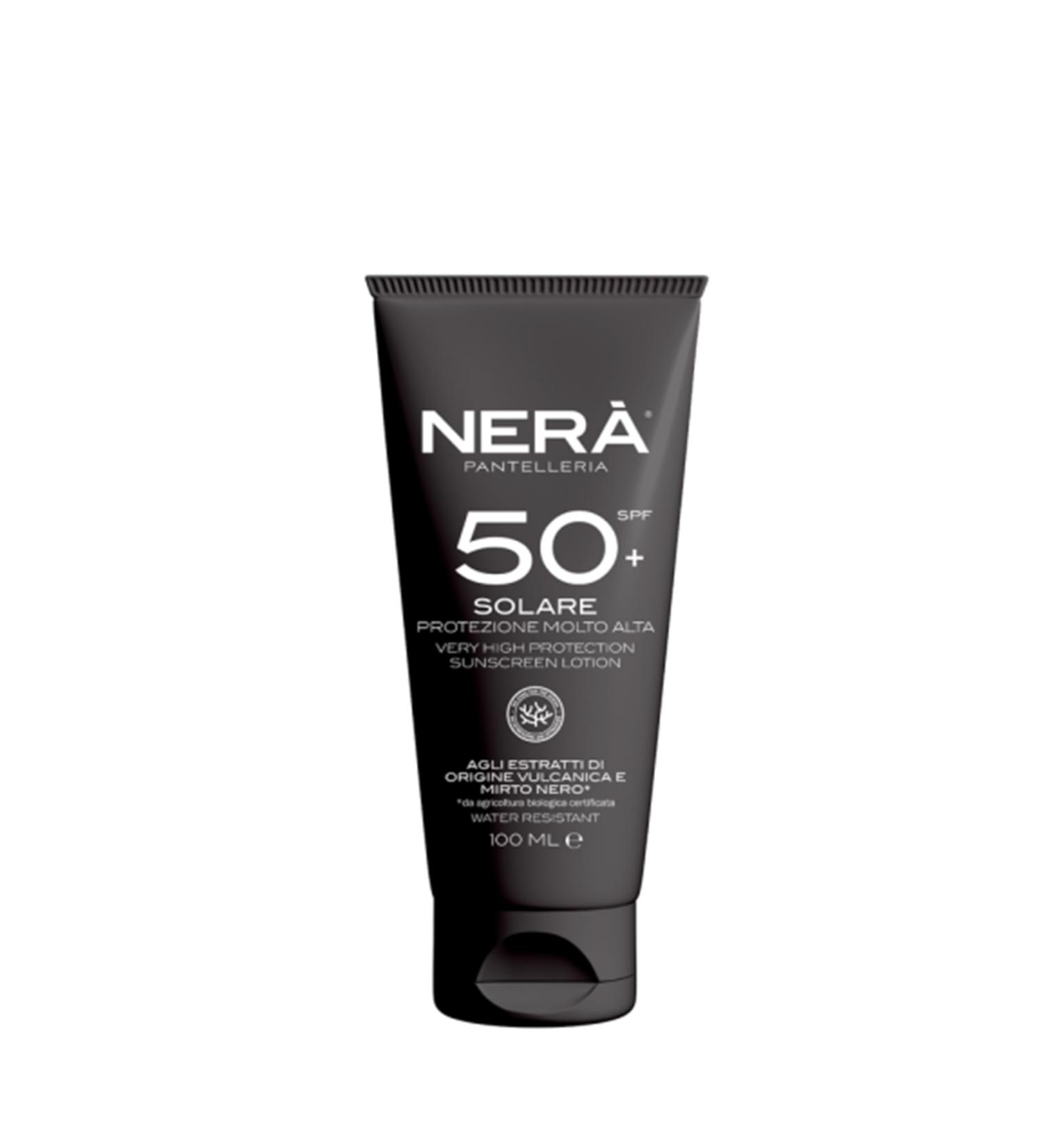 NERA Pantelleria Water Resistant SPF50+ Very High Protection Sunscreen 100ML - Nourishing Face Sun Cream with UVA/UVB Filters Prevents Dehydration & Skin Aging Unisex - Made in Italy - Buy Online on GoSupps.com
