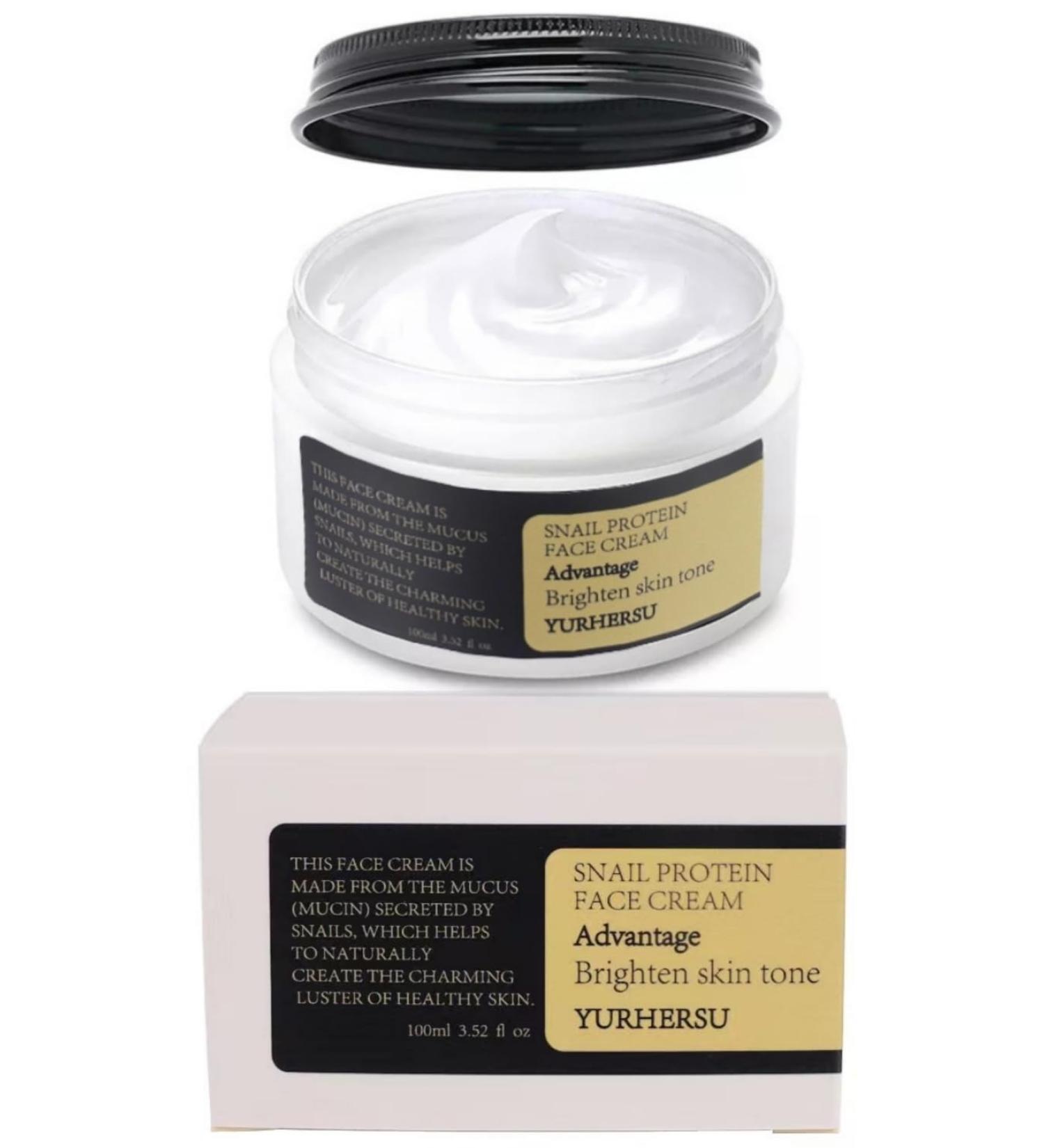 Snail Mucin Moisturizing Cream - 92% Snail Collagen Anti-Wrinkle Serum for Hydration & Firming | Daily Facial Repair Gel for Dry & Sensitive Skin - 3.52 fl oz - Buy Online on GoSupps.com