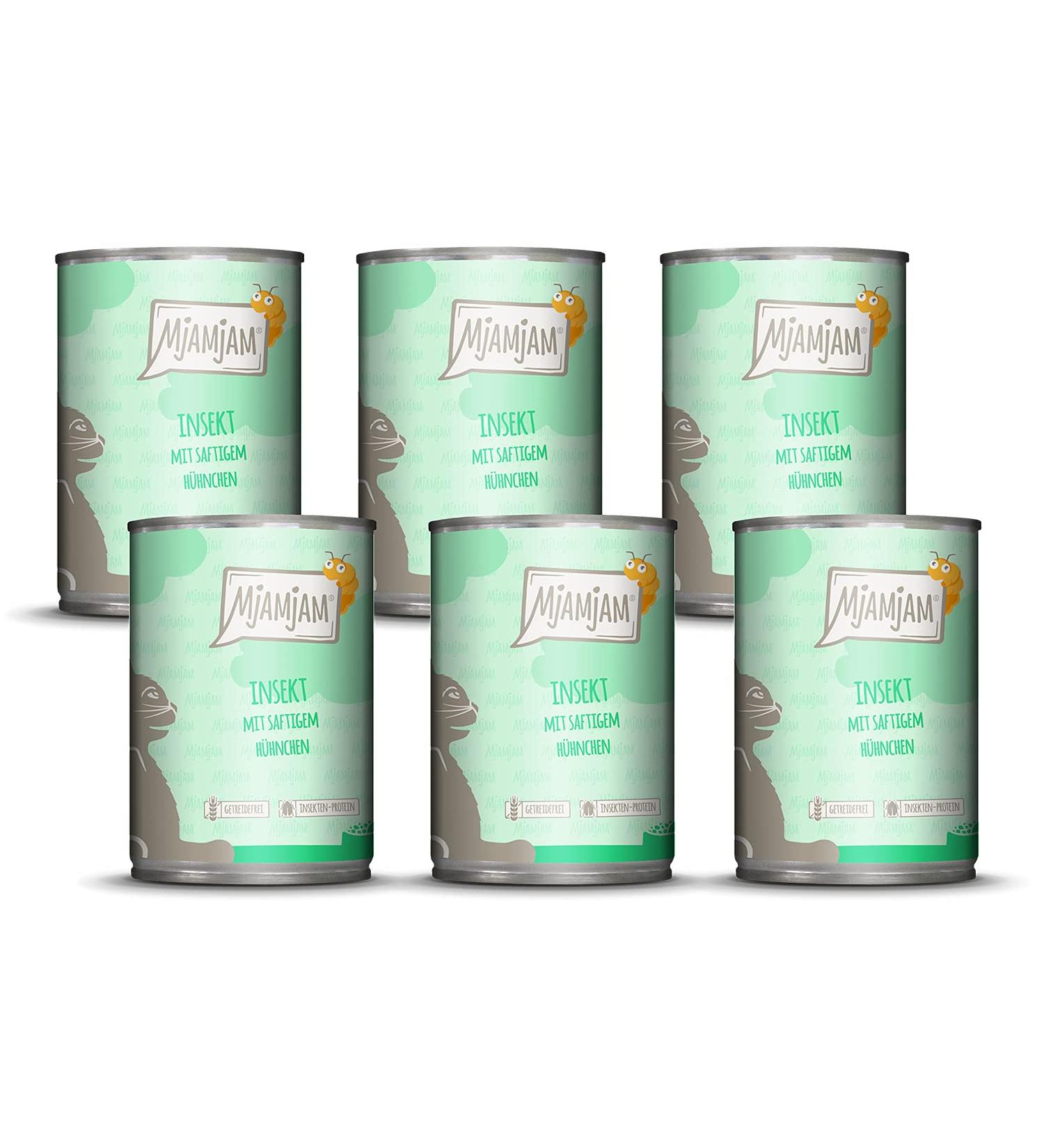 Mjamjam Premium Wet Cat Food - Insect & Juicy Chicken Grain-Free (6 x 400g) - International Shipping Available - Buy Online on GoSupps.com