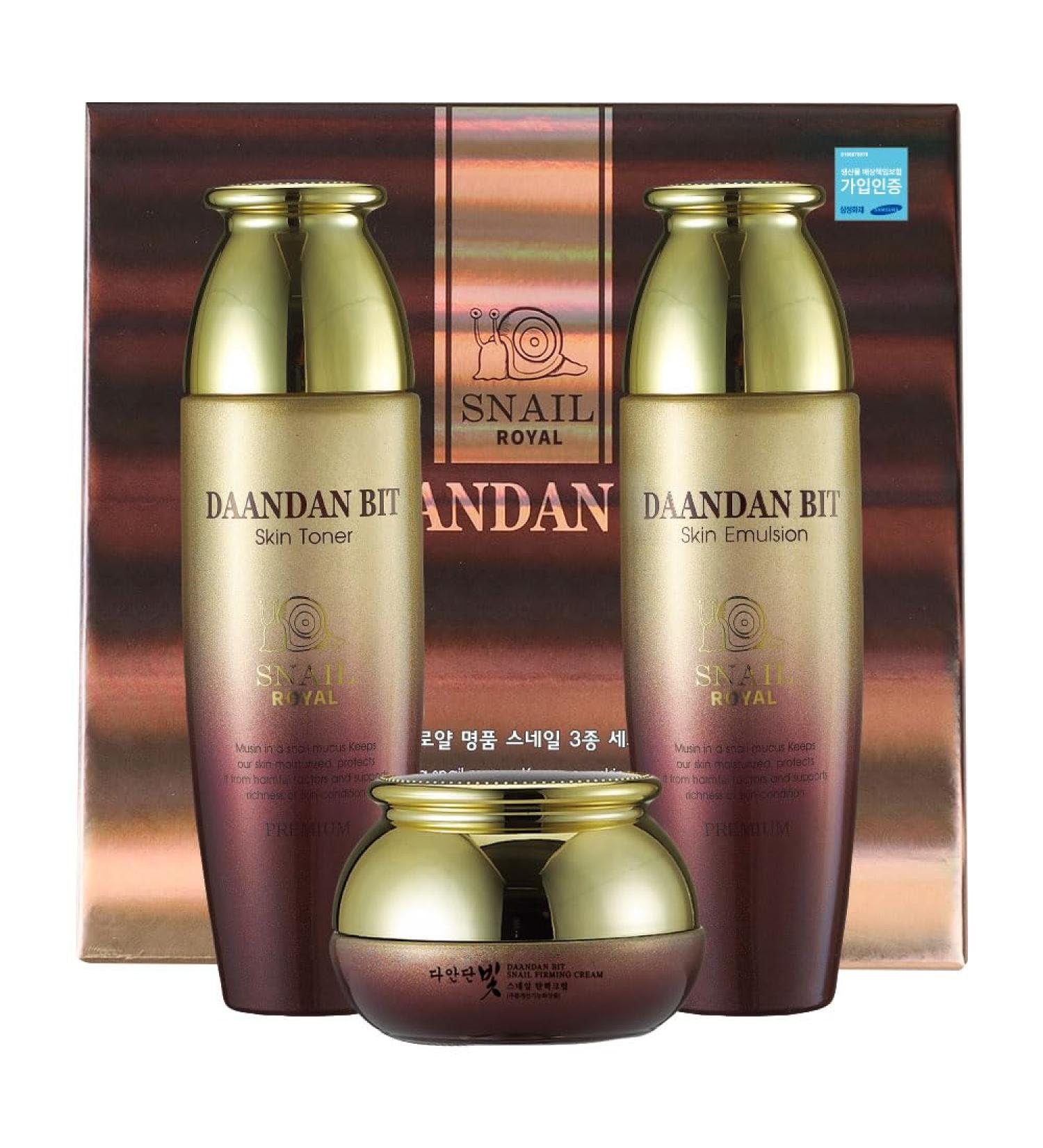 Daandan Bit Royal Premium Snail Set | Snail Skin Toner Emulsion & Firming Cream - International Shipping Available - Buy Online on GoSupps.com