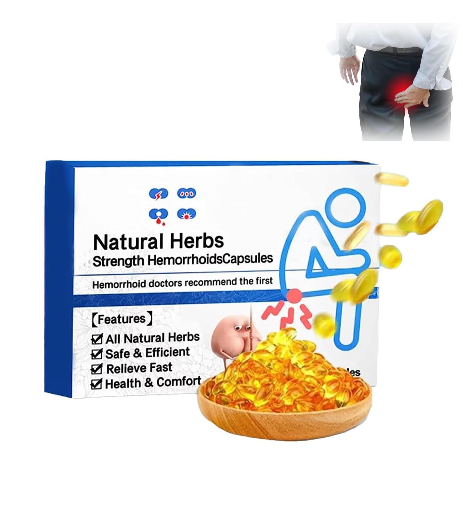 SilkHause Heca Natural Herbal Hemorrhoid Capsules - Fast Relief from Itching & Burning (1Pc) - Buy Online on GoSupps.com