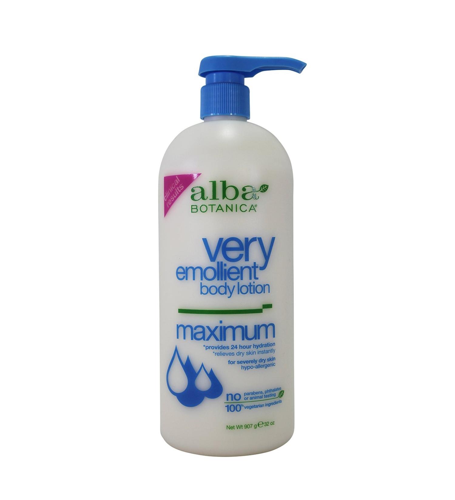 Alba Botanica Very Emollient Body Lotion 32 oz for Maximum Dry Skin Relief - Buy Online on GoSupps.com