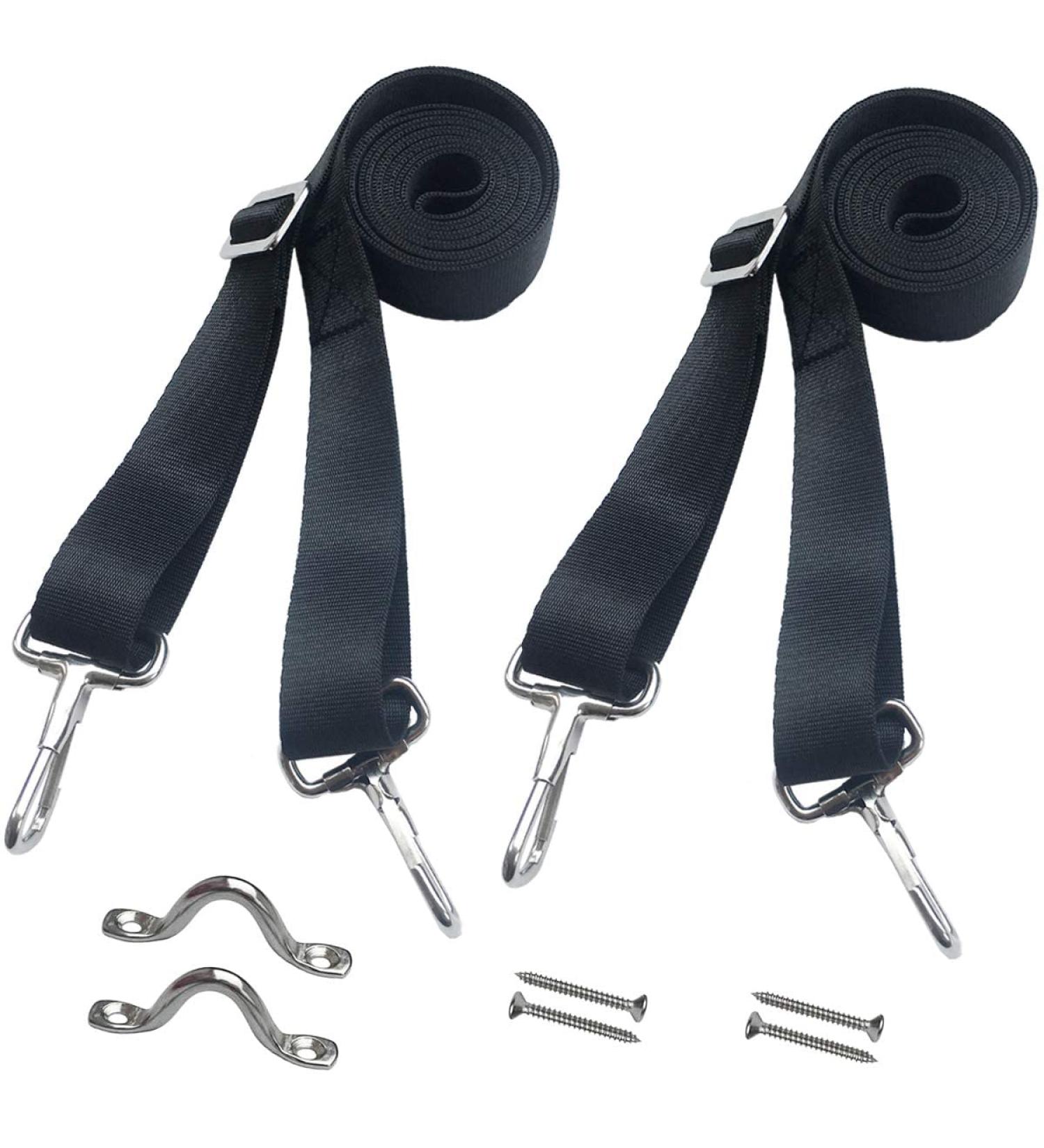 Vtete 2 Pcs Adjustable Bimini Top Straps with Snap Hooks - Marine & Awning Webbing Straps - Boat Awning Hardware - Buy Online on GoSupps.com