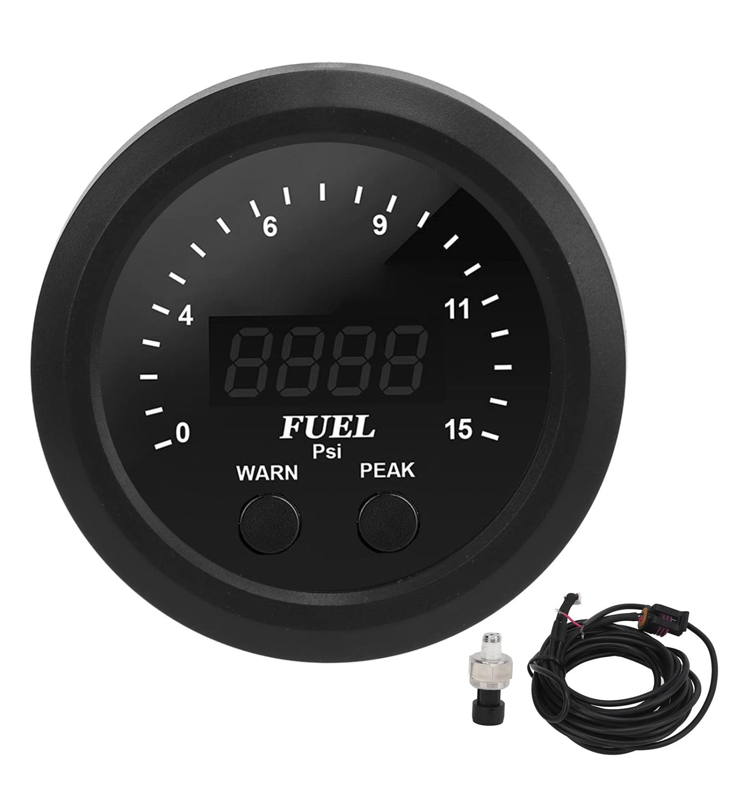 Buy Ultraslim 2" 1/16in Fuel & Oil Pressure Gauge Kit - 15PSI Red LED Accurate & Antishock - International Shipping Available - Buy Online on GoSupps.com