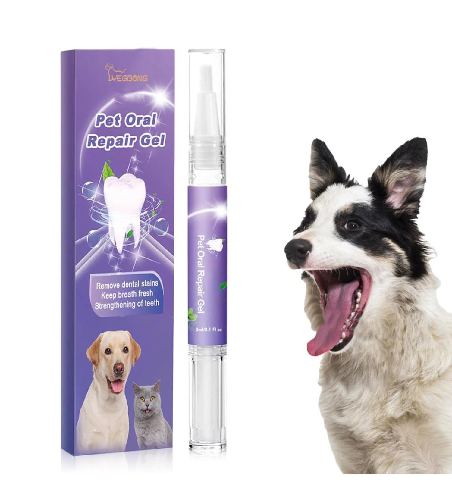 Mzshne Oral Repair Gel for Pet Eliminate Bad Breath Freshening Oral Gel for Teeth Cleaning Tool - Buy Online on GoSupps.com