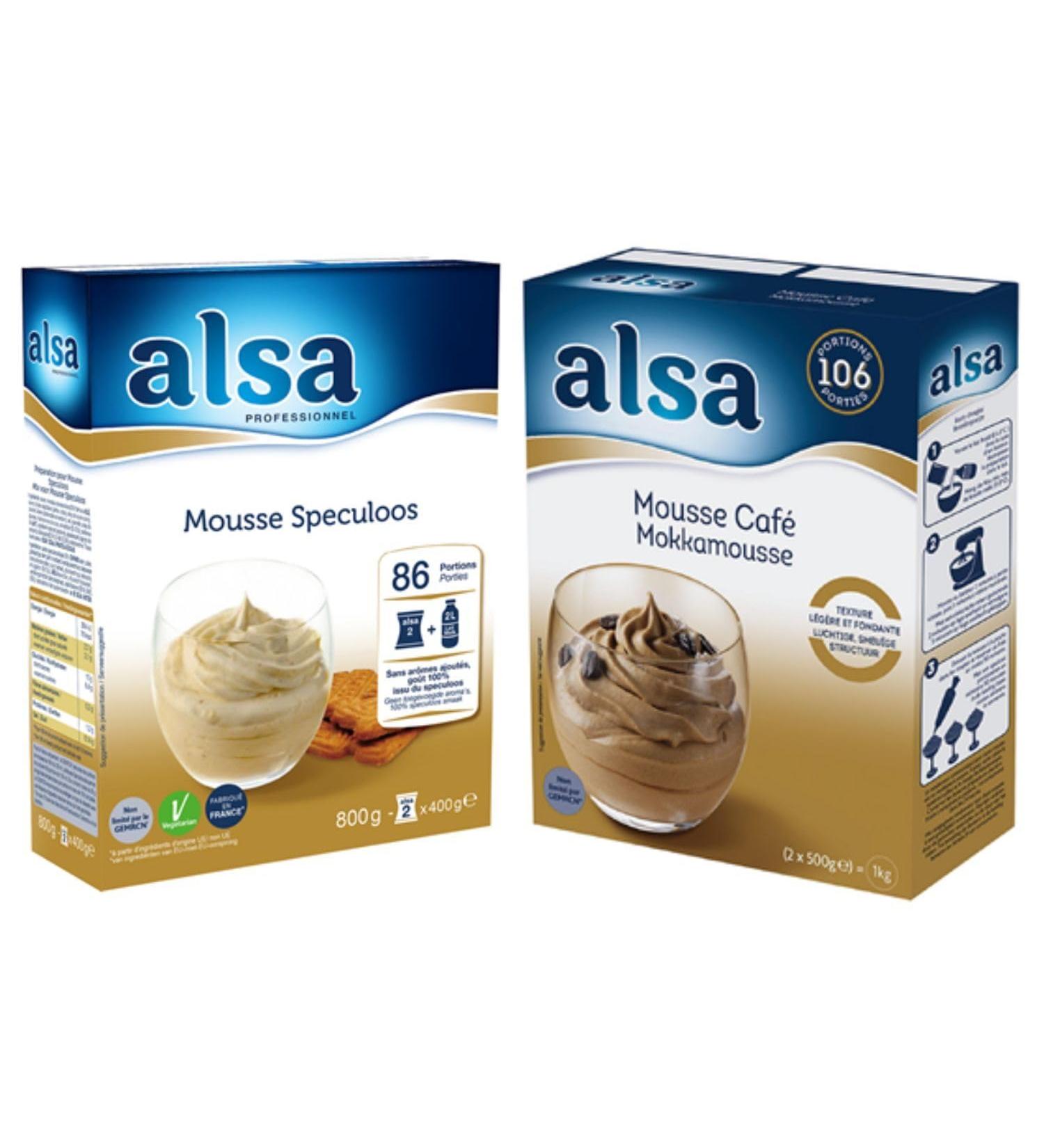 Alsa Pr parations : pour mousse sp culoos 800 g & mousse au caf 1 kg
