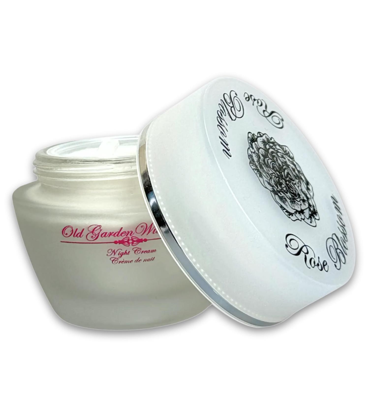 ROSE BLOSSOM | Old Garden Wild Rose Moisturising Night Cream for All Skin Types - 50ml | Nourishing Face Cream for Women | Ideal Night Face Cream for Mature Skin | Natural Skincare Routine - Buy Online on GoSupps.com