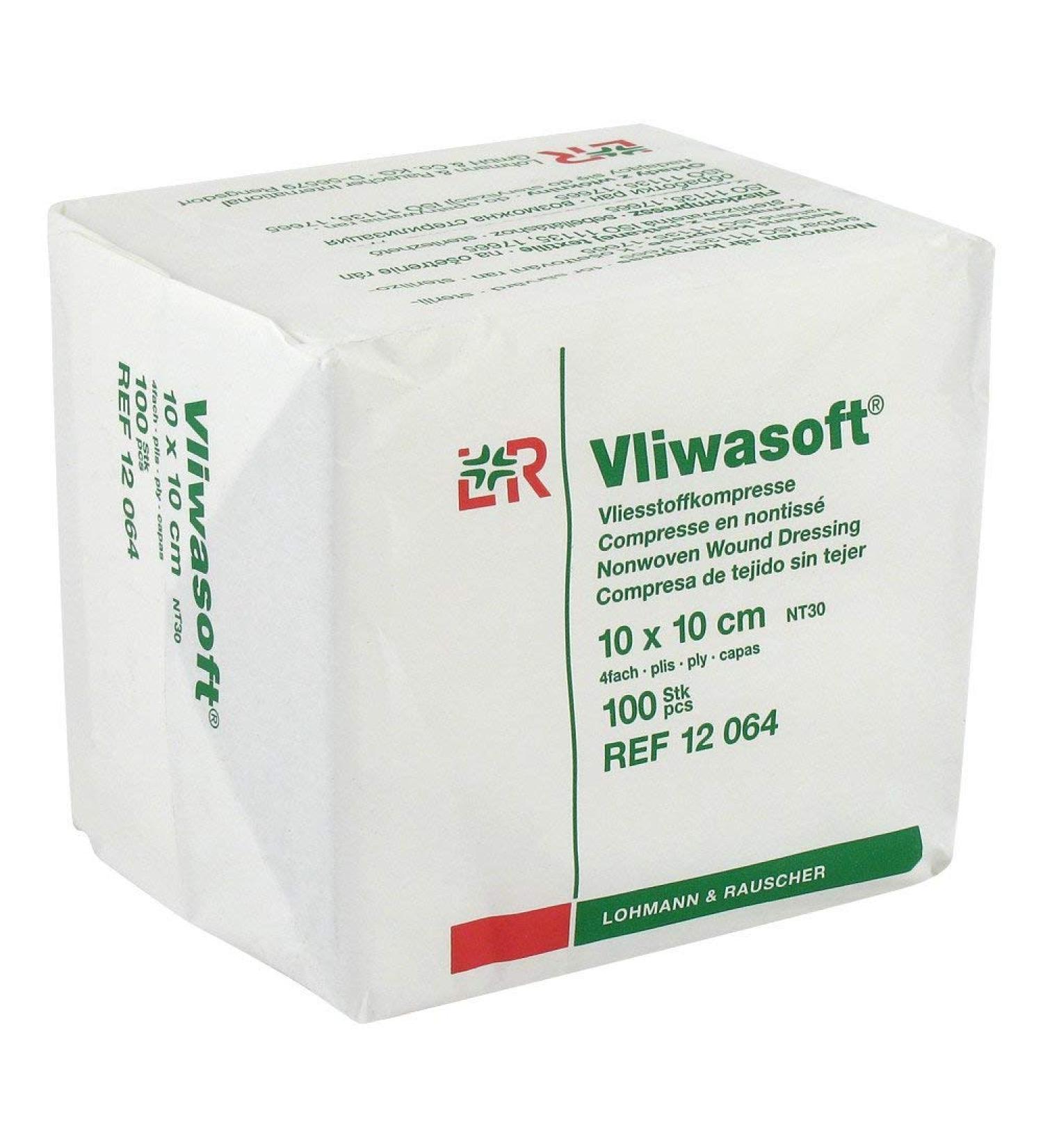 VLIWASOFT nonwoven compresses non-sterile 10x10 cm 4l. 100 pieces 100 pieces (1 pack)