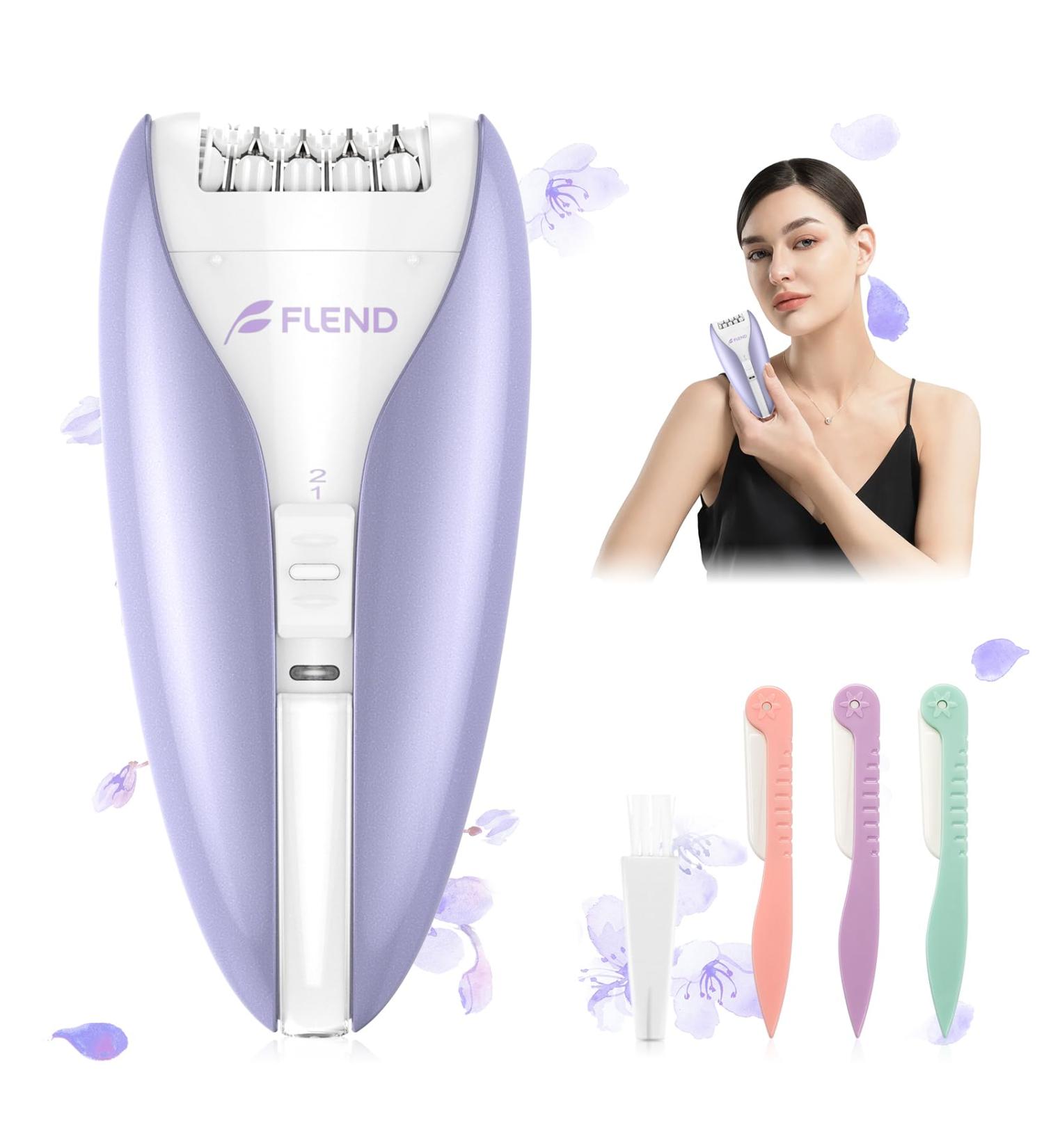 Quiet Wireless Facial Epilator for Women - 2 Speed Levels Effective Hair Removal for Face & Body - Bubba-EP10 - Buy Online on GoSupps.com