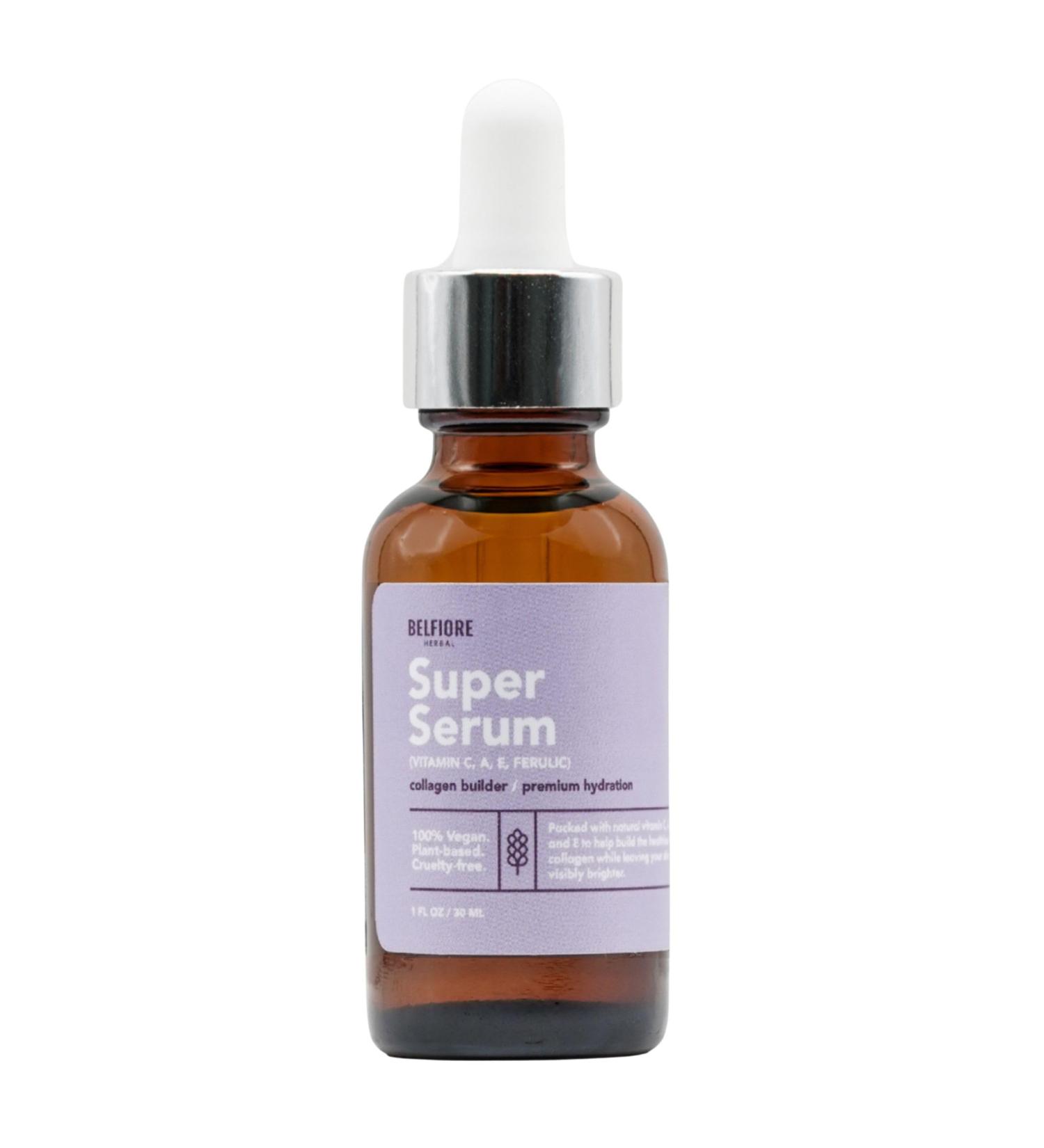 100% All Natural Super Serum Vitamin A C & E + Ferulic Acid | Brightens Skin | Plant-Based Non-GMO for Face & Neck - Made in the USA (1oz) 1 Fl Oz (Pack of 1) - Buy Online on GoSupps.com