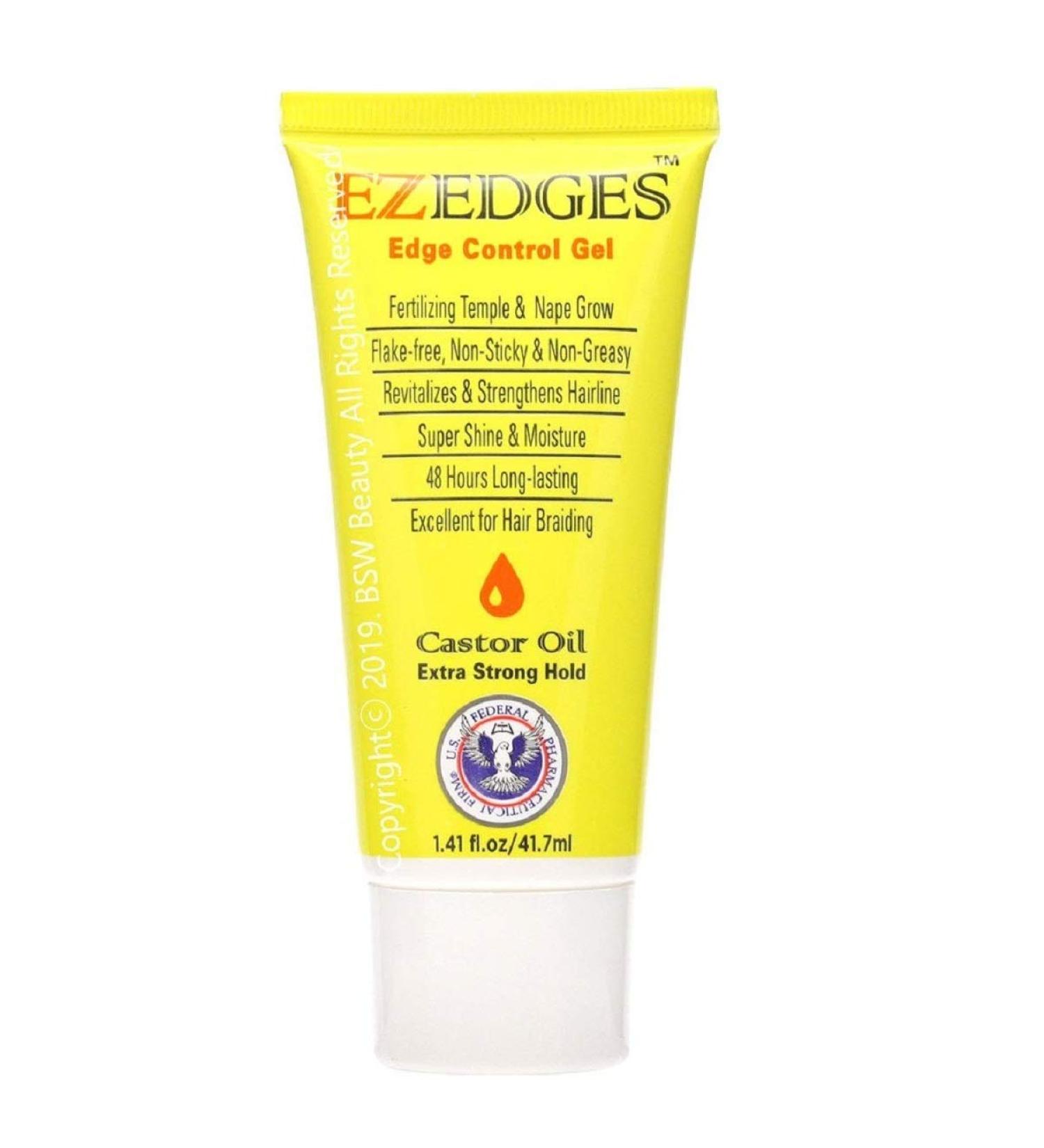 EZEDGES Edge Control Gel with Castor Oil - Extra Strong Hold for All Hair Types | 1.41 oz - Shop Now - Buy Online on GoSupps.com