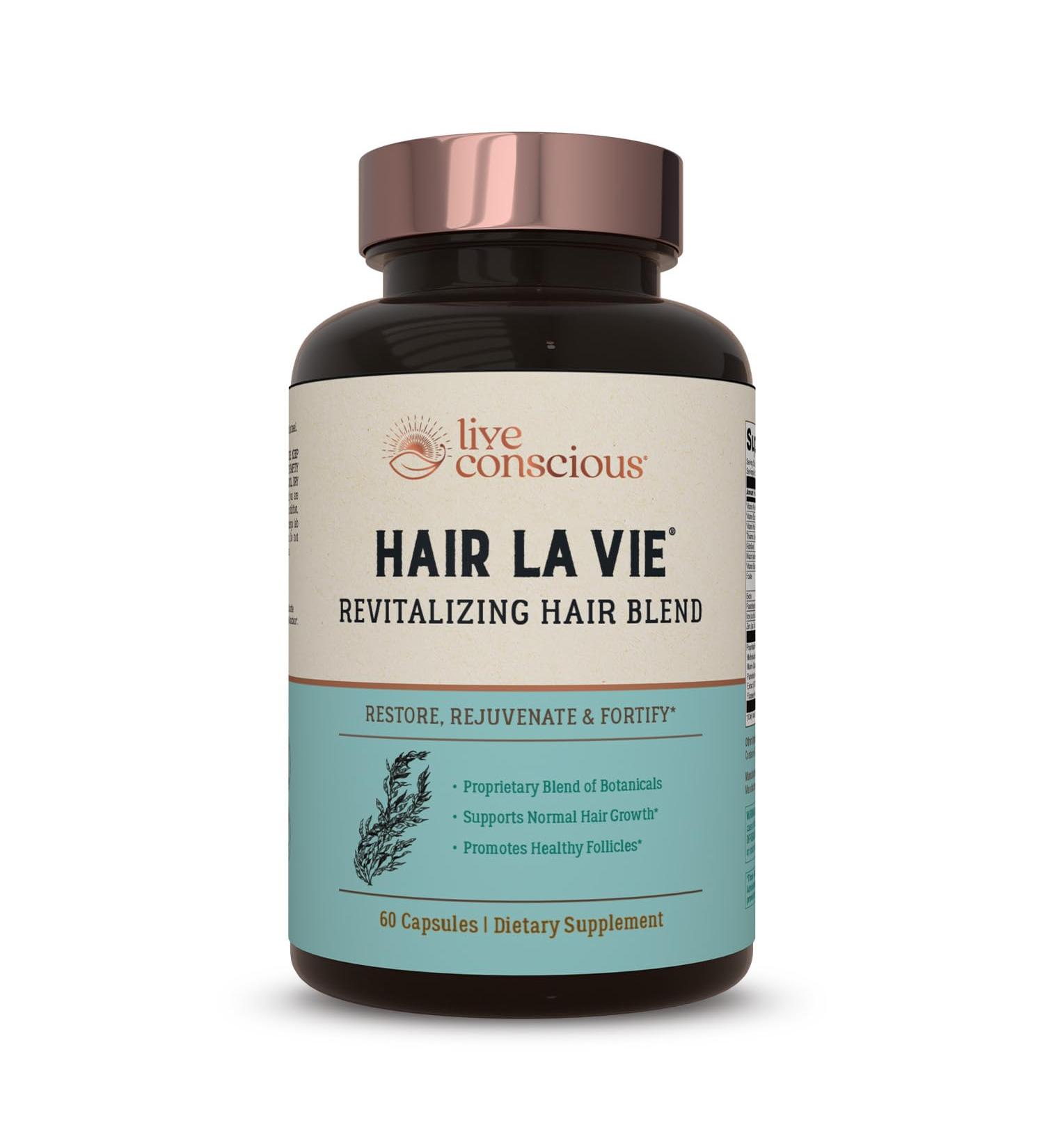 Hair La Vie Revitalizing Blend Hair Vitamins with Biotin, Collagen, and Saw Palmetto - 60 Count - Pack of 1 - Buy Online on GoSupps.com