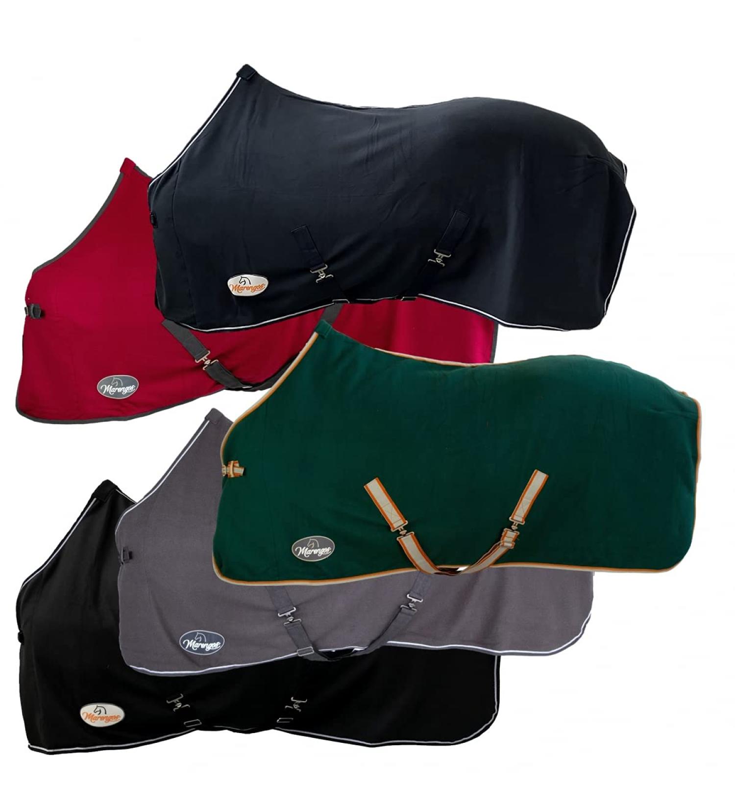 Buy Marengos Economic Sweat Rug - Breathable Fleece Blanket for Horses | Removable Cross Strap | 115cm Transport Blanket in Fir Green - Buy Online on GoSupps.com