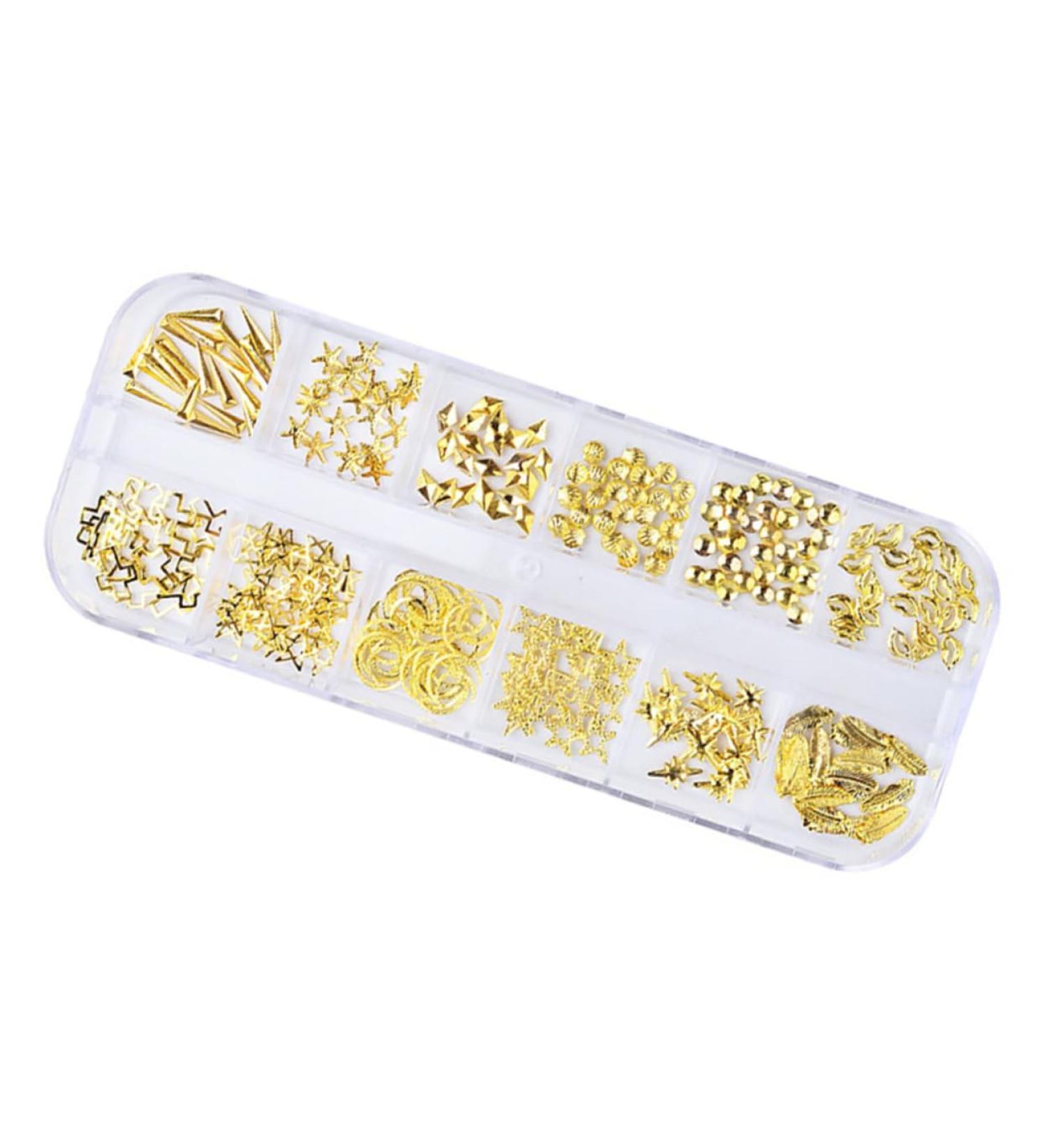 minkissy 1 Box Nail Art Decoration Nail Decorations for Nail Art Nail Tools Manicure Tools Nail Art Ornaments Nail Art Rivet Manicure Decoration Diy Nail Accessories Gem 3d Rose Gold Size 1 Picture 3 - Buy Online on GoSupps.com