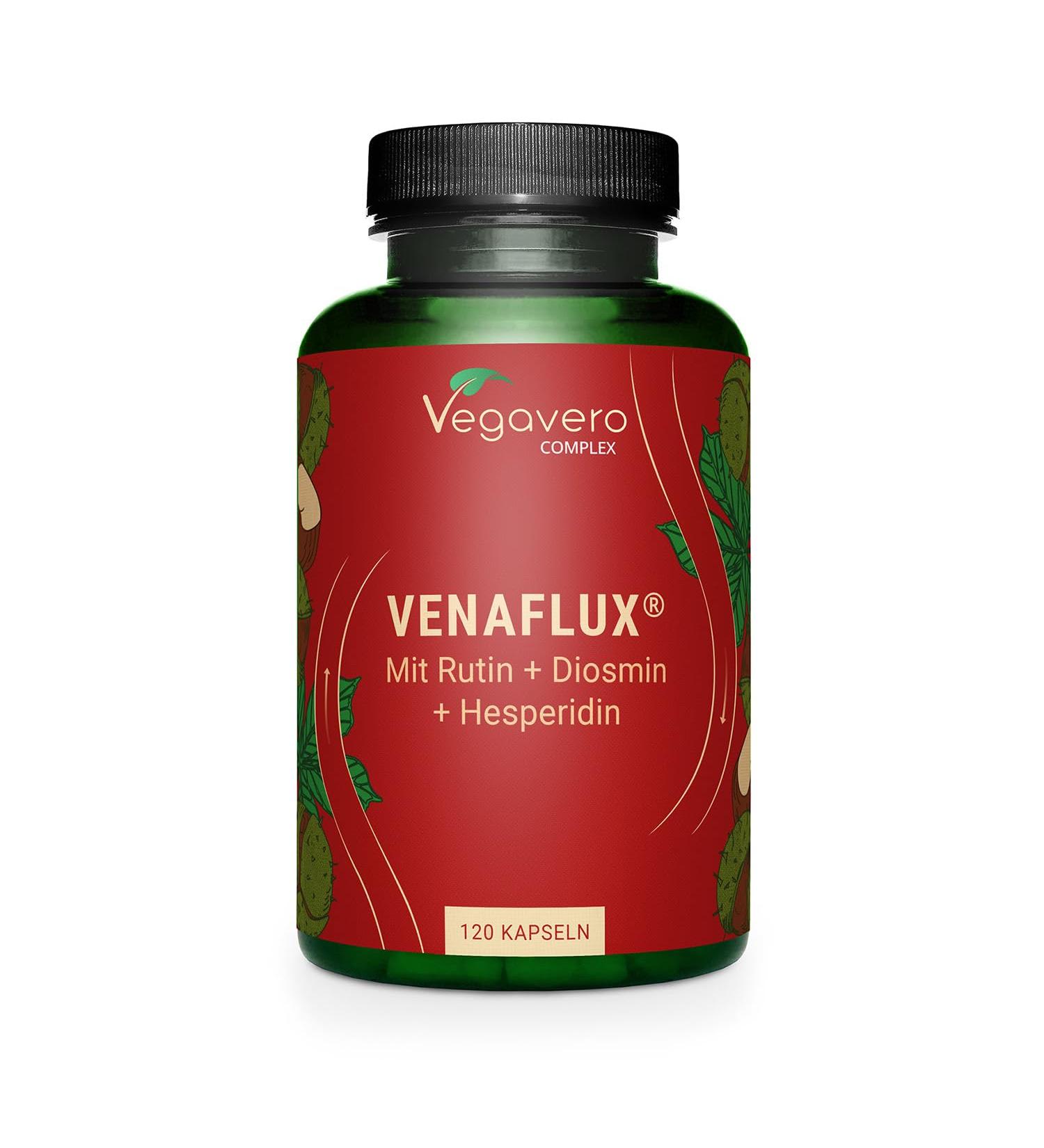 Vegavero Diosmin + Hesperidin with Rutin + Horse Chestnut + Small Holly | Blood Circulation and Hemorrhoids | 100% Natural | 120 Capsules | Vegan - Buy Online on GoSupps.com