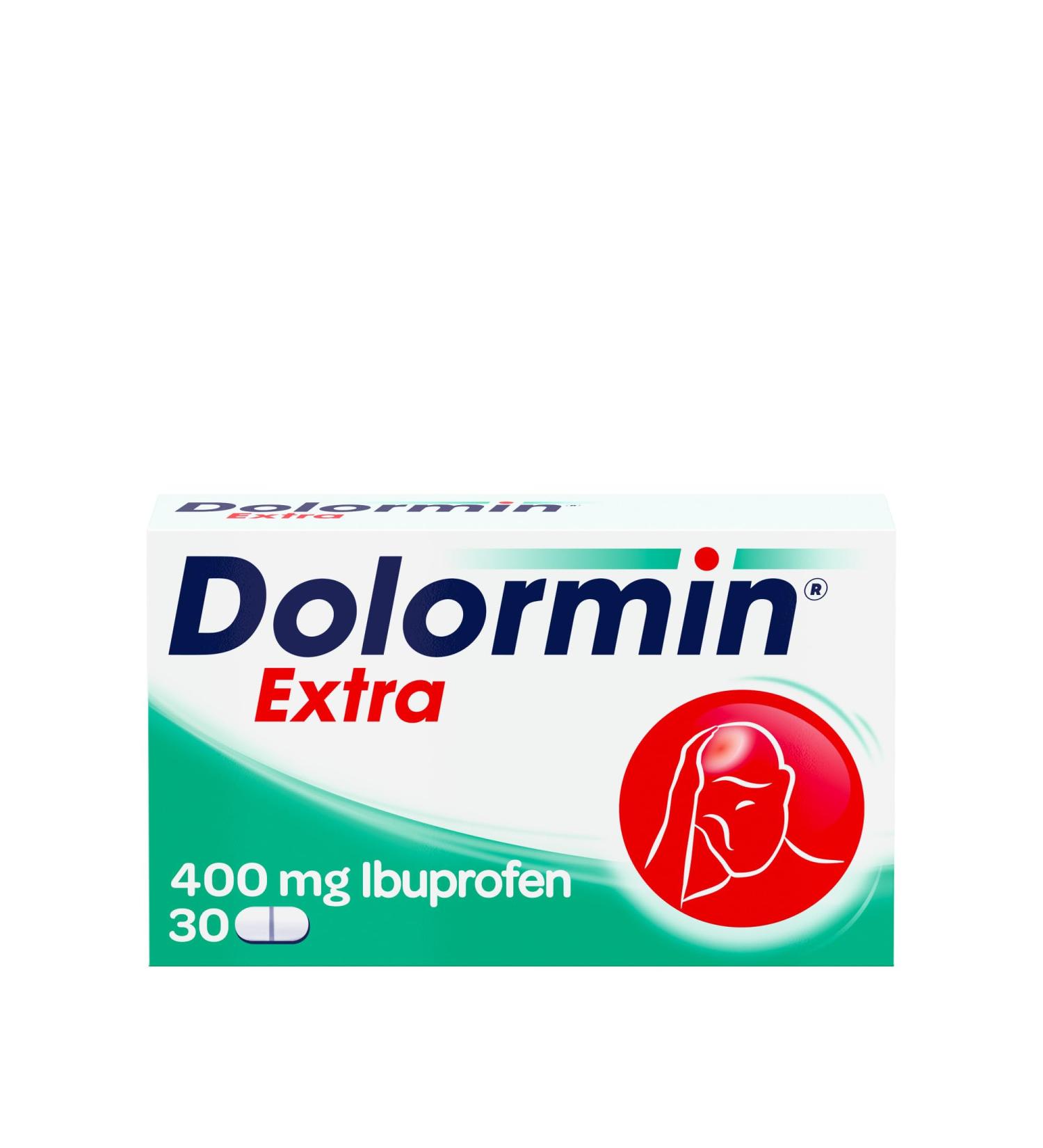 Dolormin Extra - Fast Relief for Head Tooth & Menstrual Pain with Ibuprofen Lysine - 30 Pieces (1 Pack) | Buy Now for Global Shipping - Buy Online on GoSupps.com