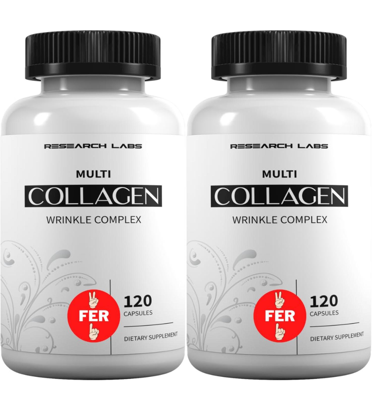 Research Labs 2 for 1 Promo 240 Collagen Pills - 6000 mg Per Day. Grass Fed Anti-Aging Support for Skin, Joints, Tendons, Bones, Hair and Nails. Paleo Friendly. Collagen Peptides Powder Supplement  - Buy Online on GoSupps.com