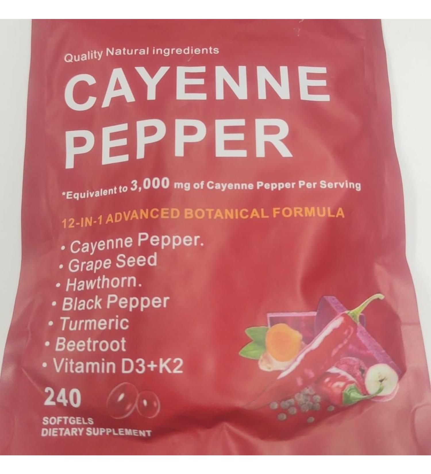 RiRywony Cayenne Pepper Capsules Supplements Cayenne Pepper