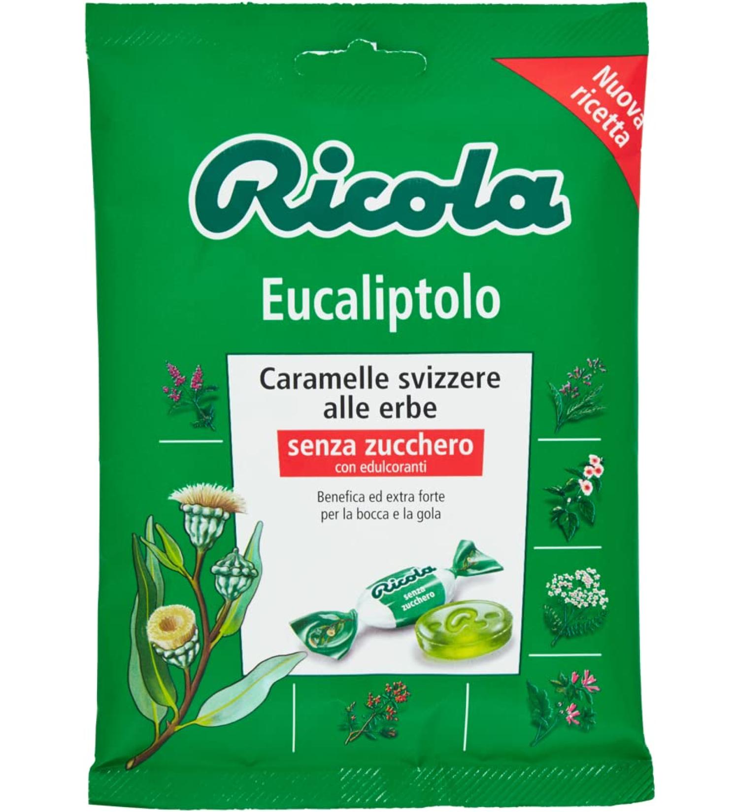 6 x Ricola Eucaliptolo Sugar Free Refreshing Eucalyptol & Menthol Candy 70g - Buy Online on GoSupps.com
